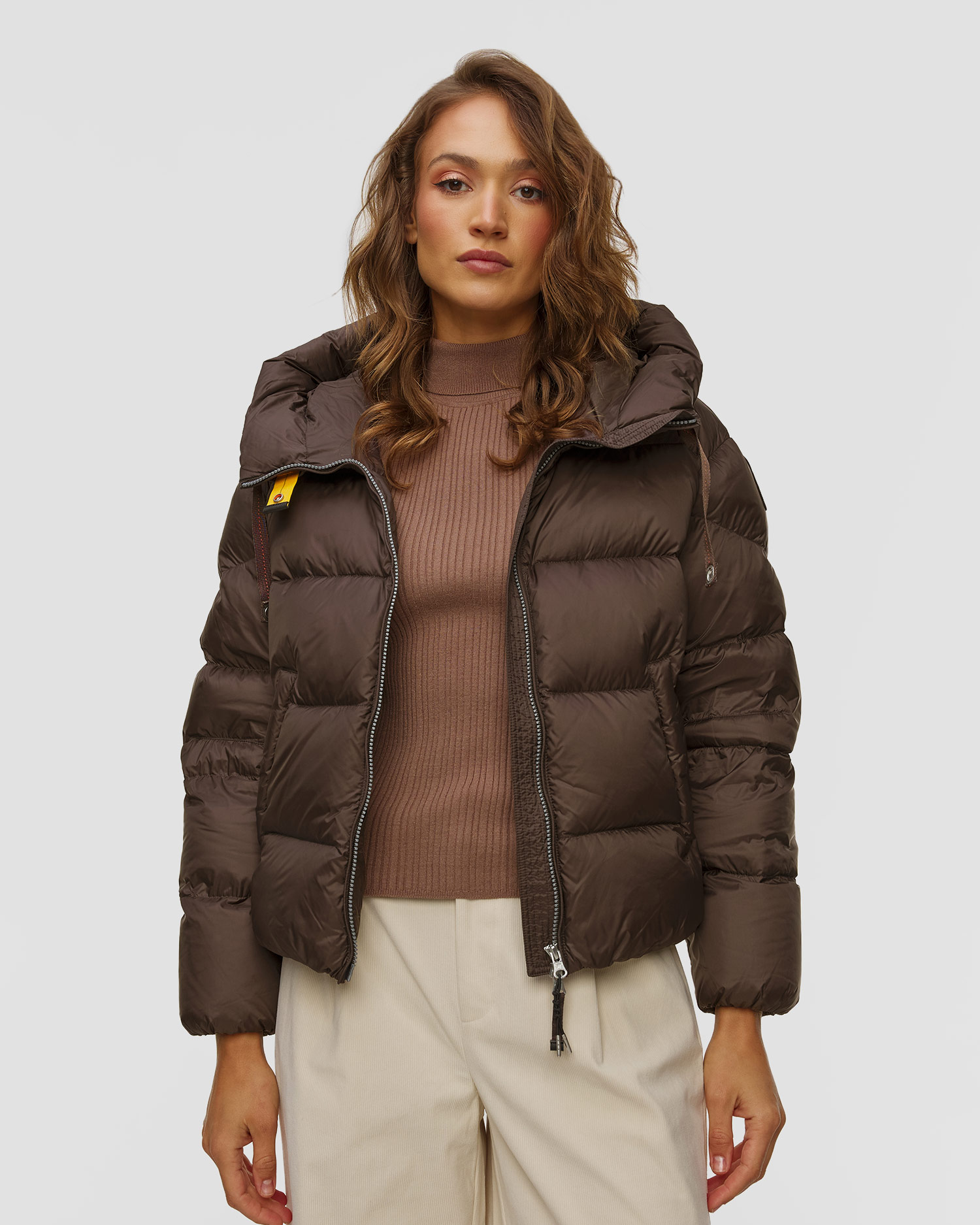 Doudoune marron pour femmes Parajumpers Tilly 