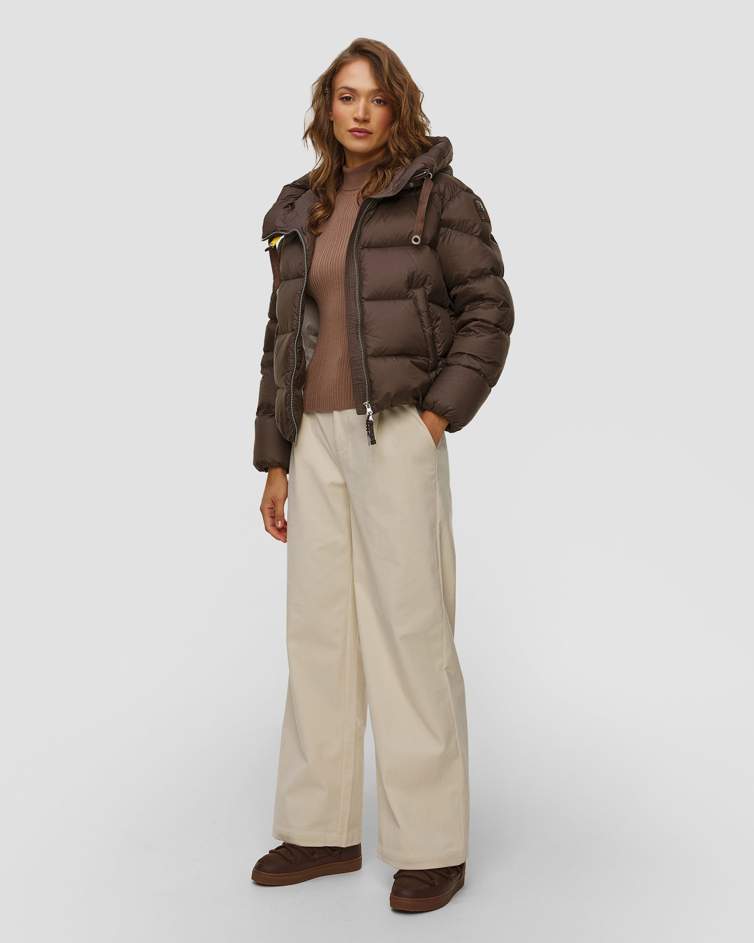 Doudoune marron pour femmes Parajumpers Tilly 