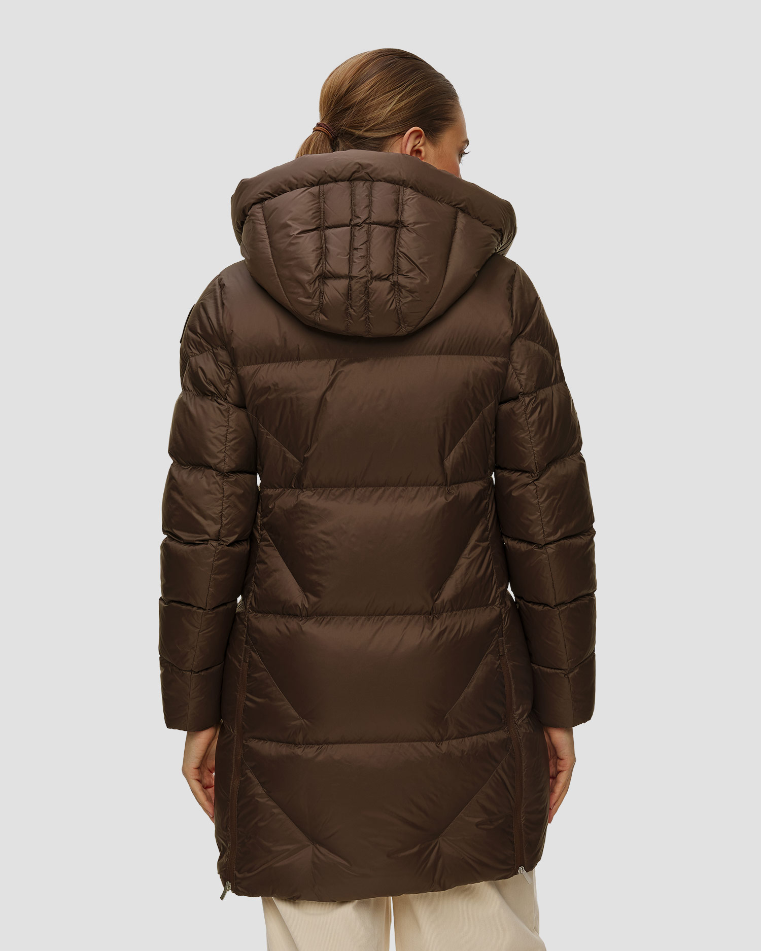 Geacă de puf maro pentru femei Parajumpers Janet
