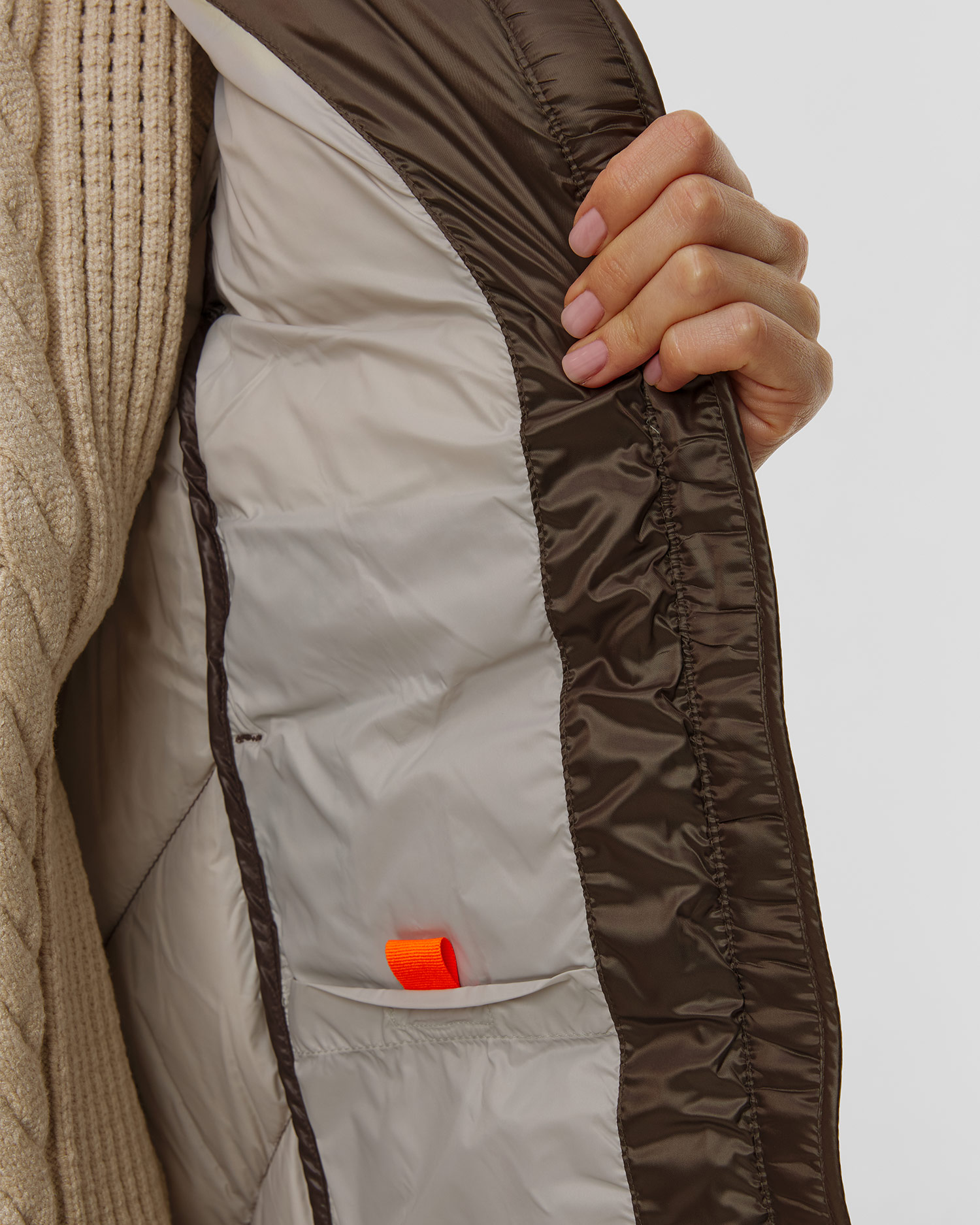 Geacă de puf maro pentru femei Parajumpers Marion