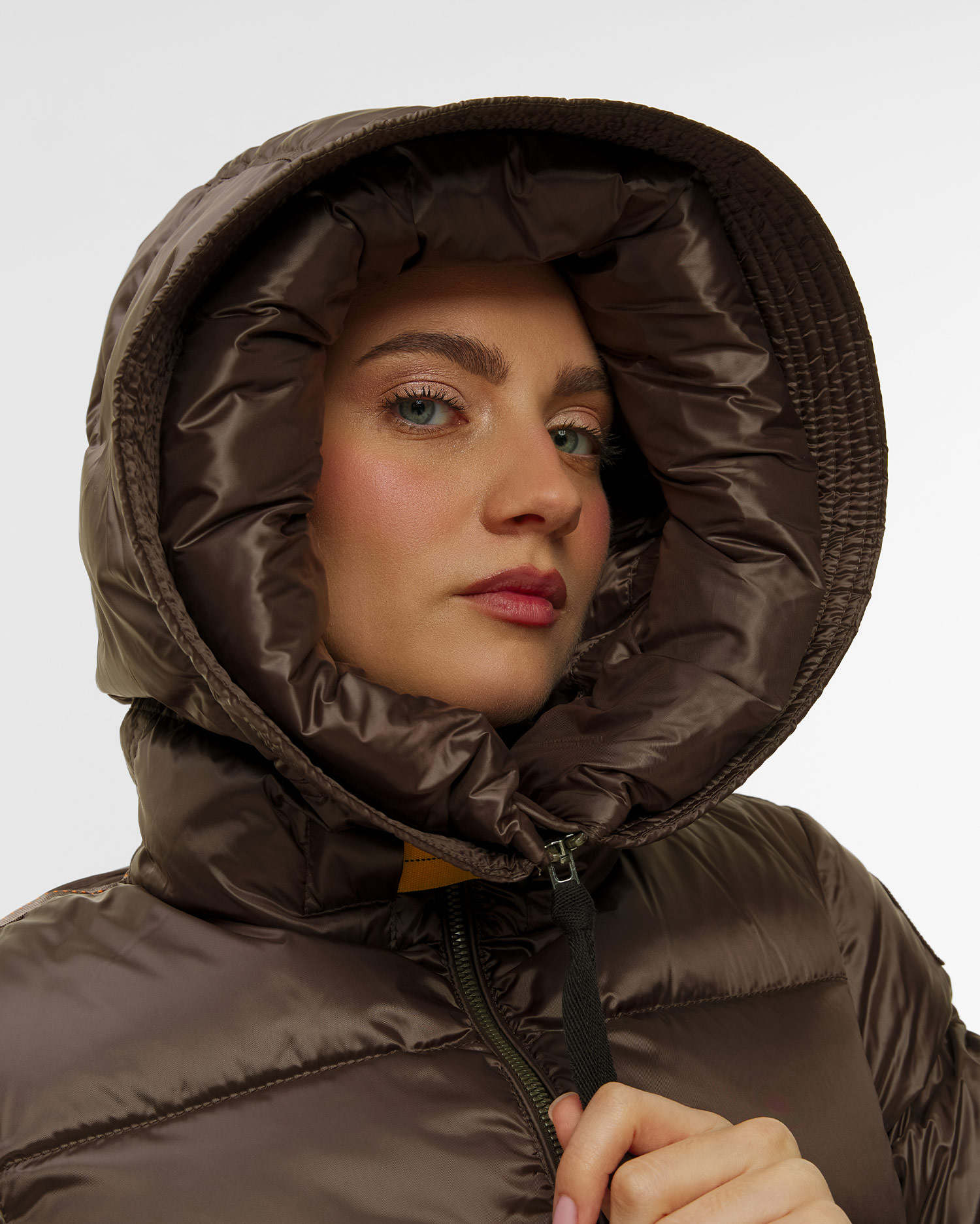 Geacă de puf maro pentru femei Parajumpers Marion