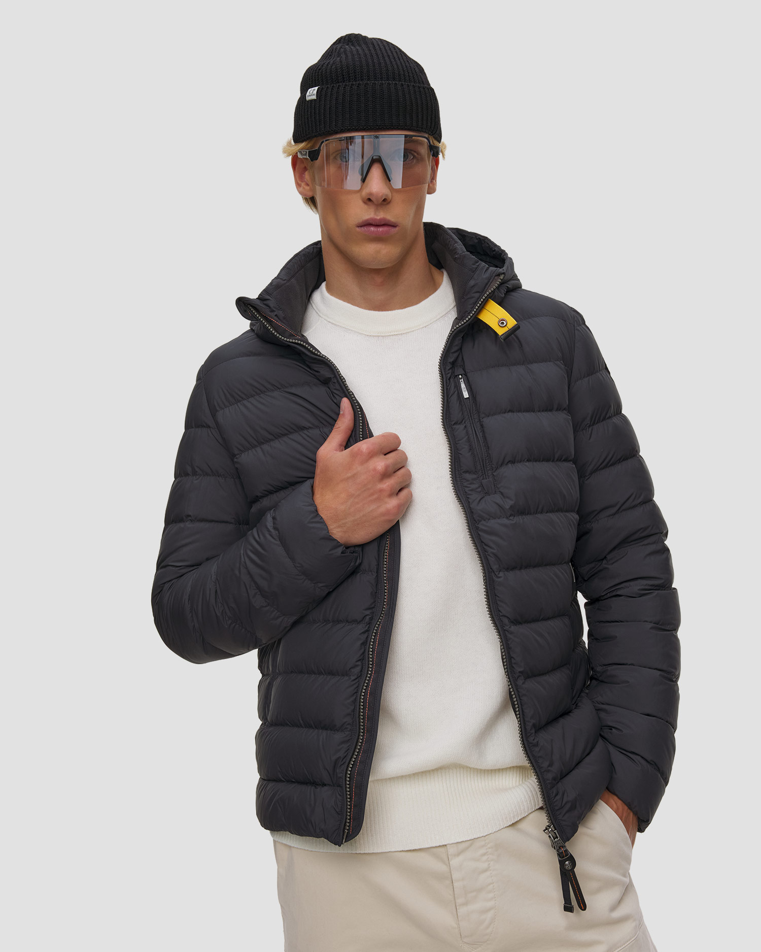 Parajumpers Last Minute Herren-Daunenjacke mit Kapuze, Farbe/Muster: Czarny