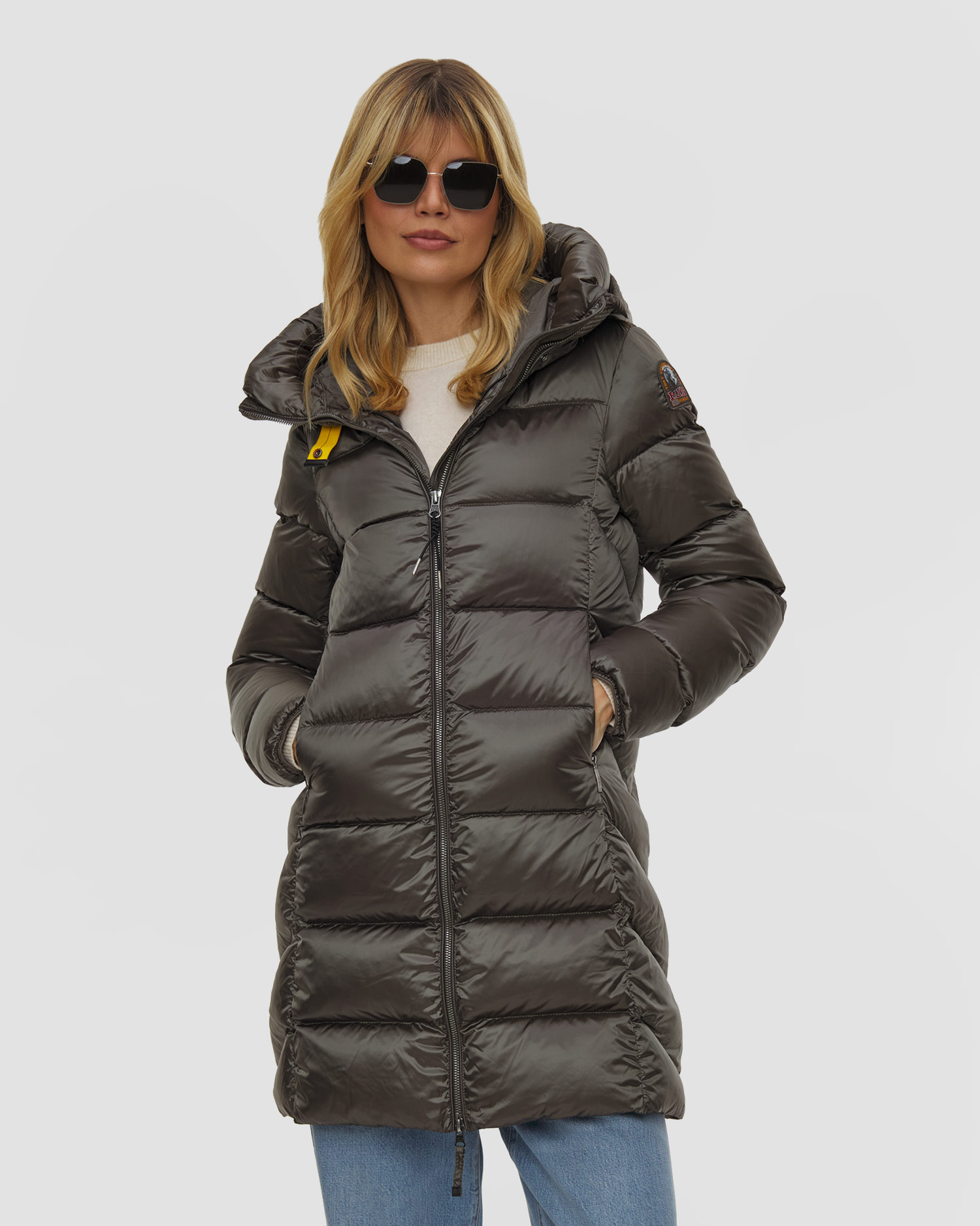 Dámský prošívaný kabát Parajumpers Marion, Barva/Vzor: Zielony