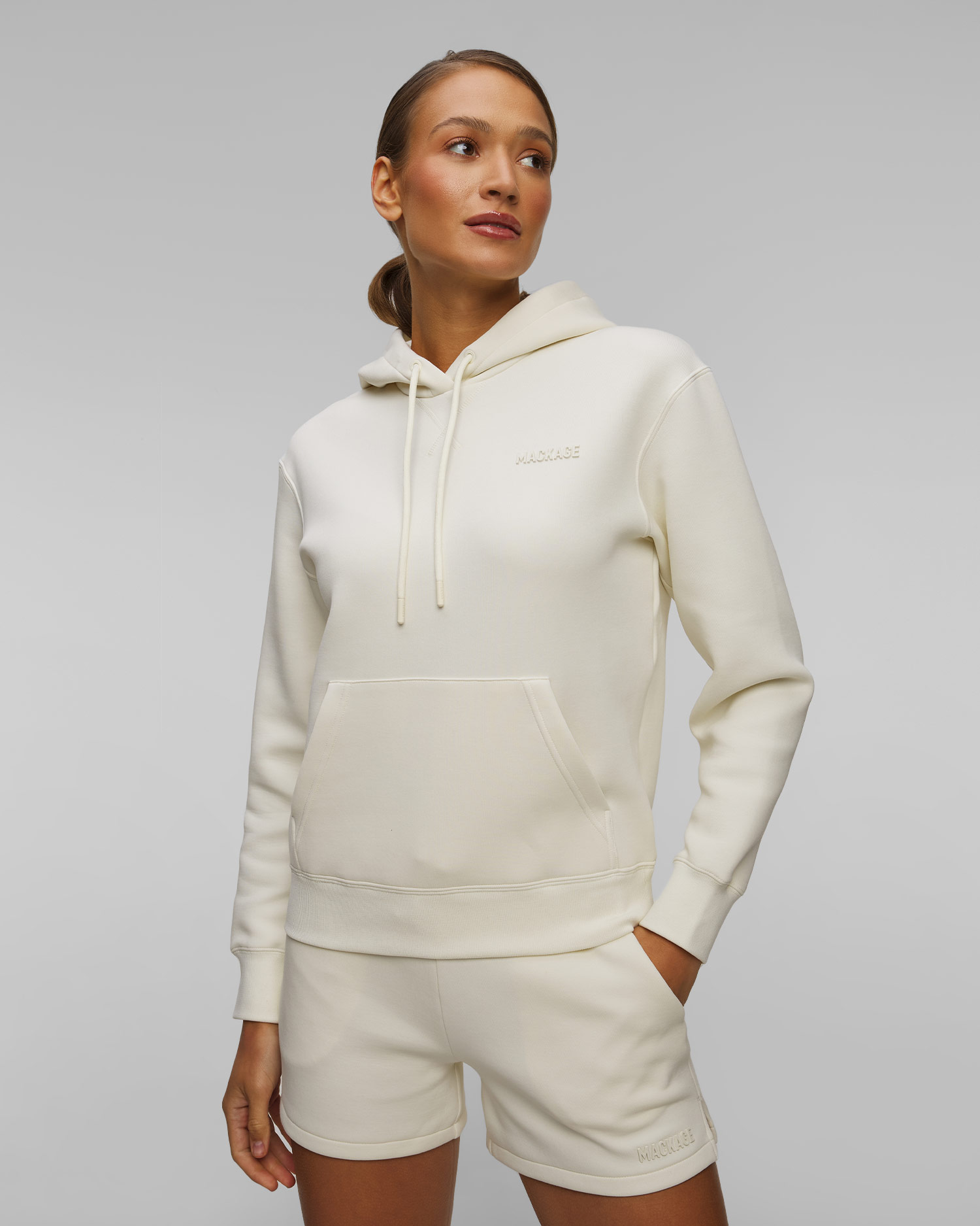 Dámská tepláková mikina Mackage Krystiana v Béžové Barvě