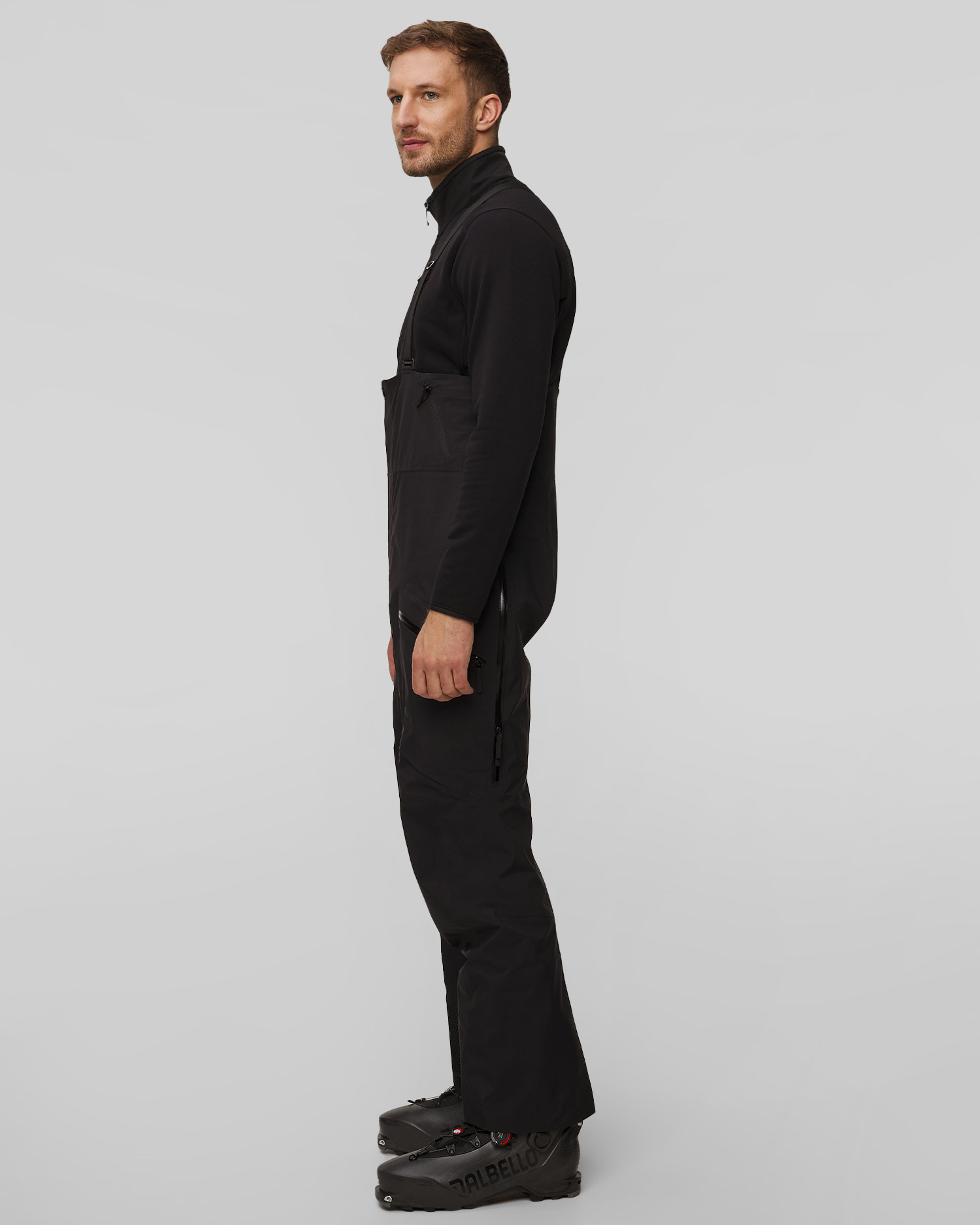 Pánské skitouringové kalhoty se šlemi Arcteryx Rush Bib Pant v Černé Barvě