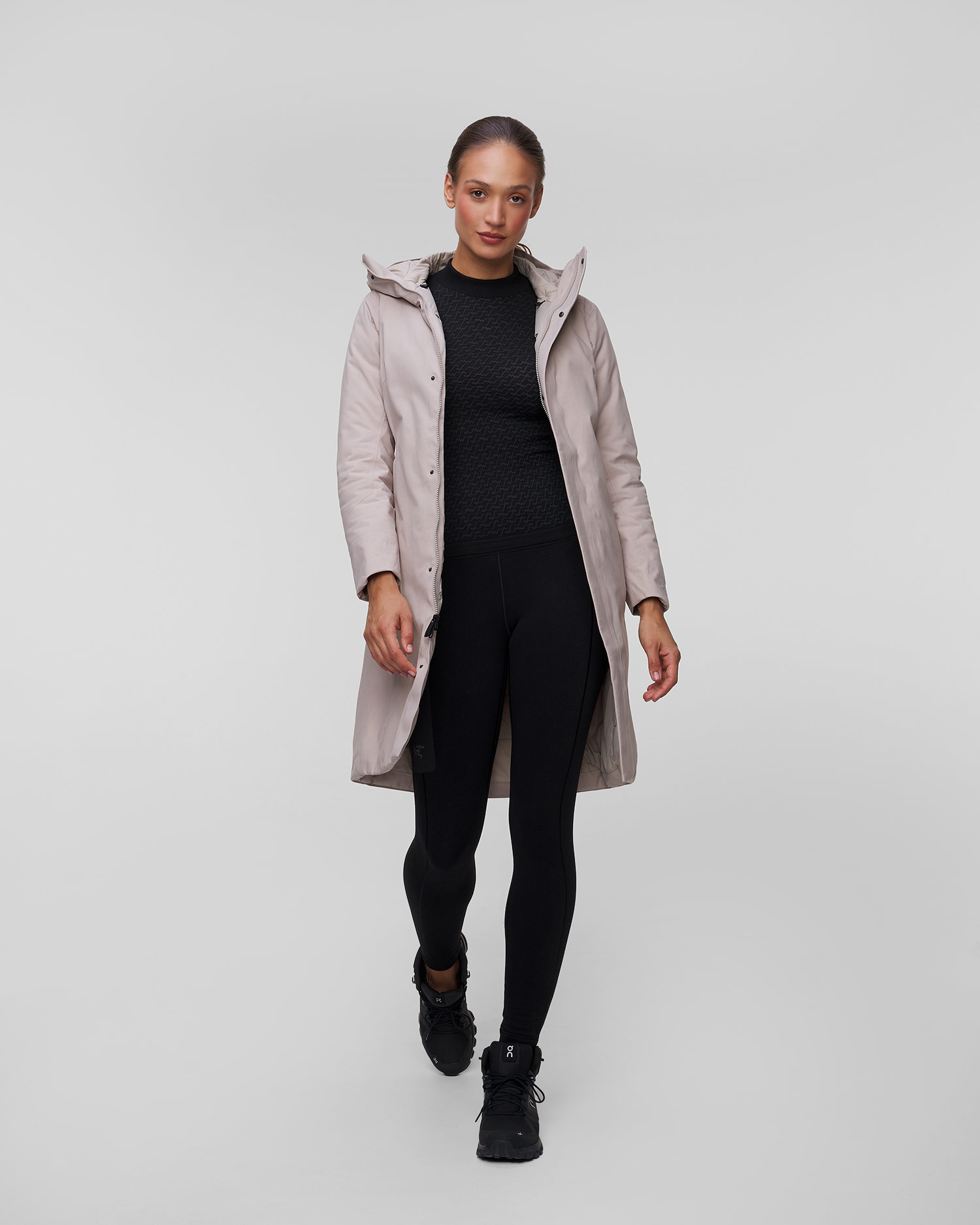 Women's beige down parka Arcteryx Patera