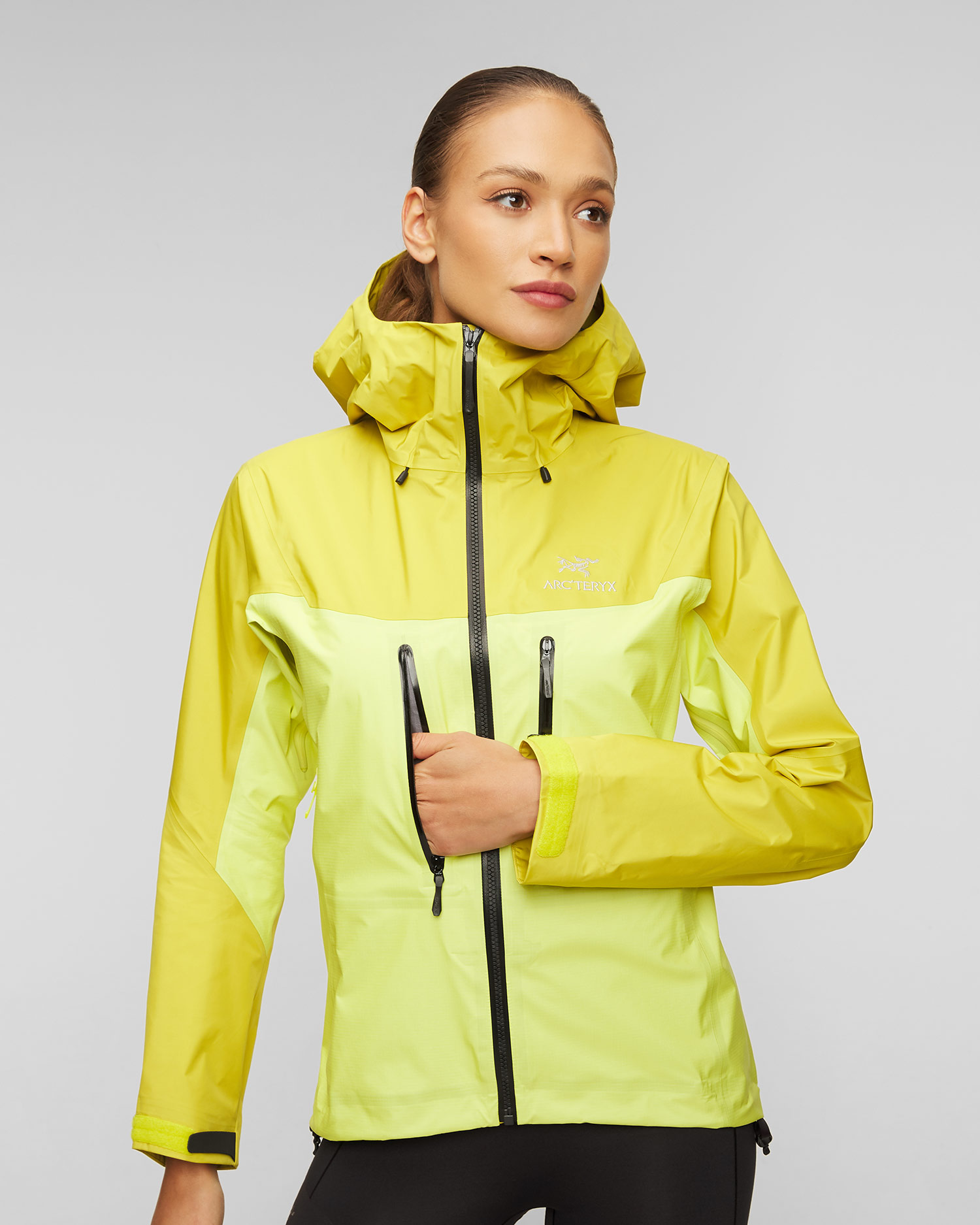 Arcteryx Alpha Gelbe Harshelljacke für Damen