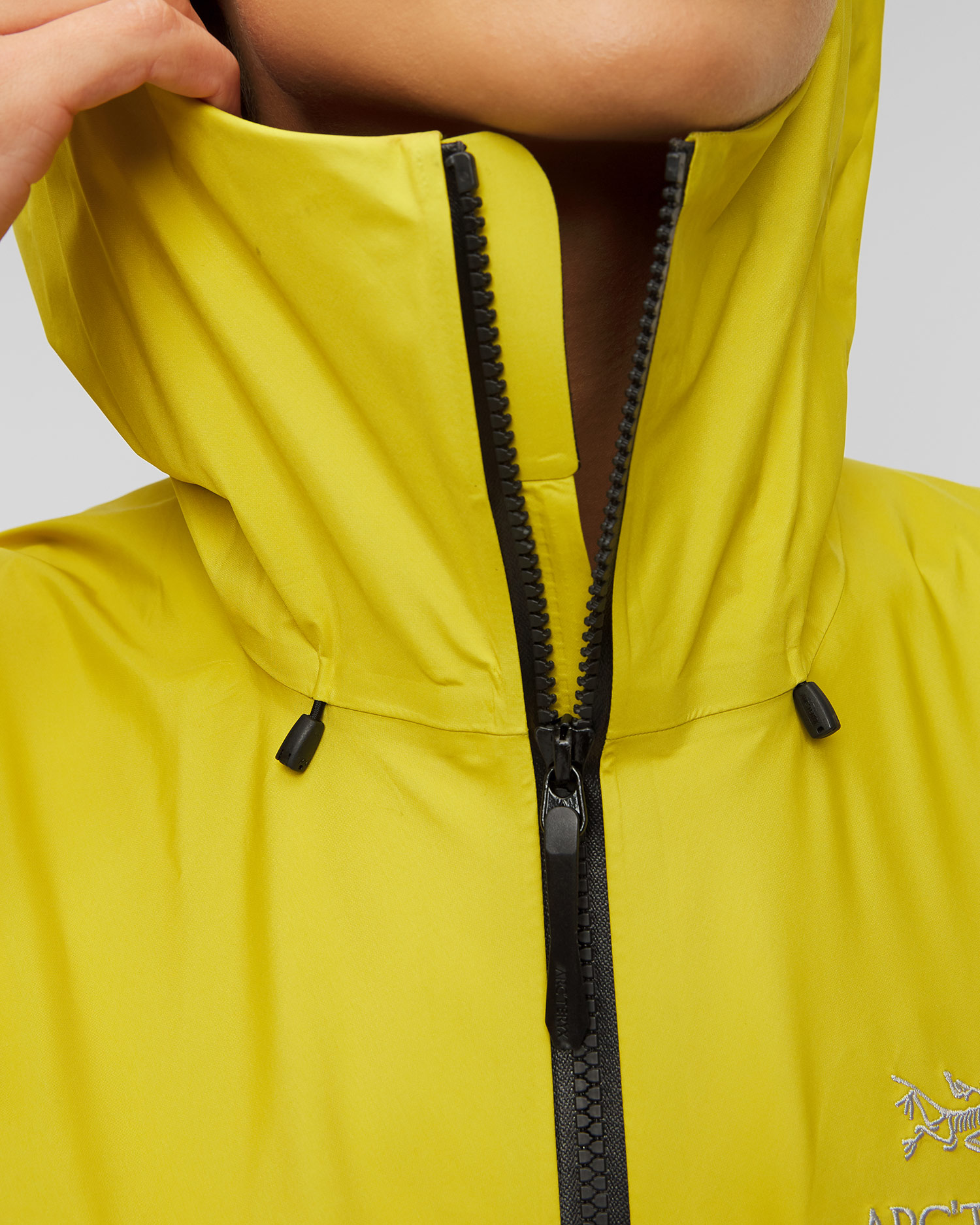Women's yellow harshell jacket Arcteryx Alpha