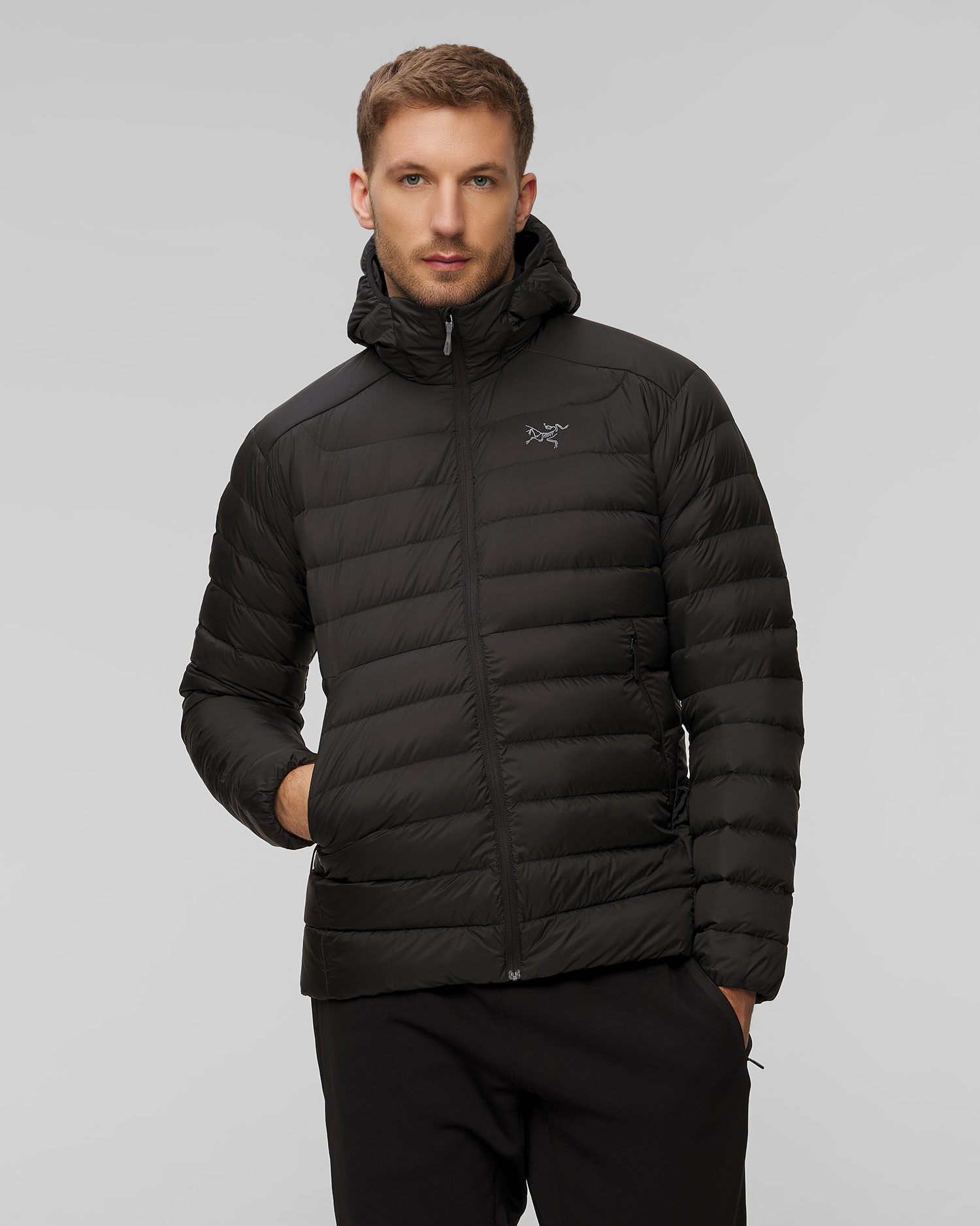 Manteau à capuchon isolé pour hommes Arcteryx Cerium noir