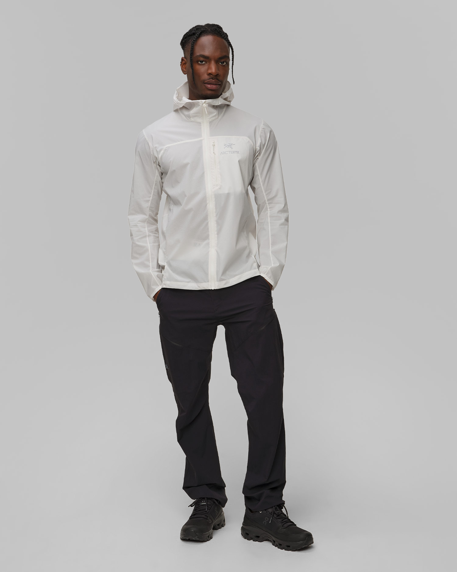 Pánska vetrovka Arcteryx Squamish Hoody M biela