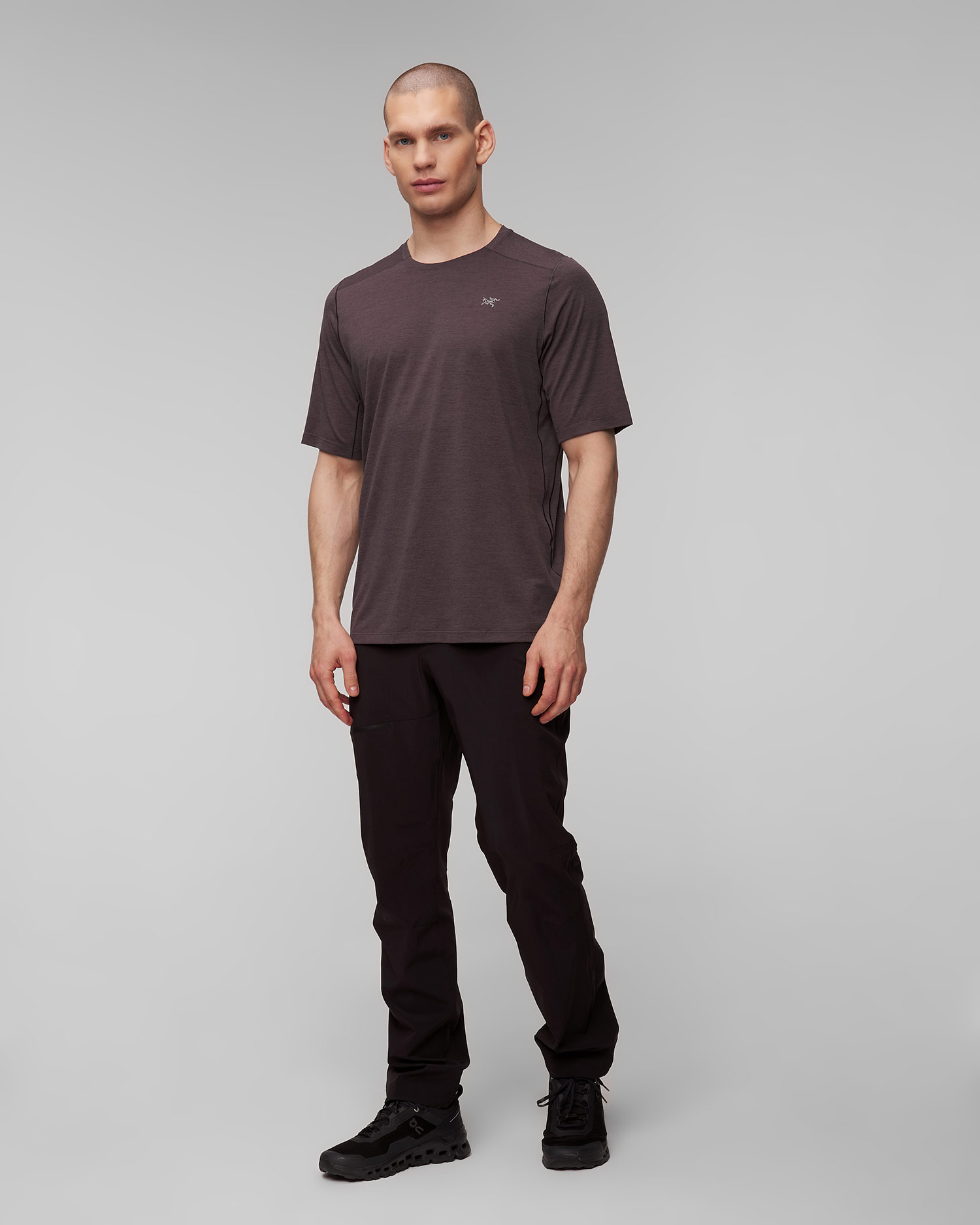 Szary T-shirt techniczny męski Arcteryx Cormac Crew SS