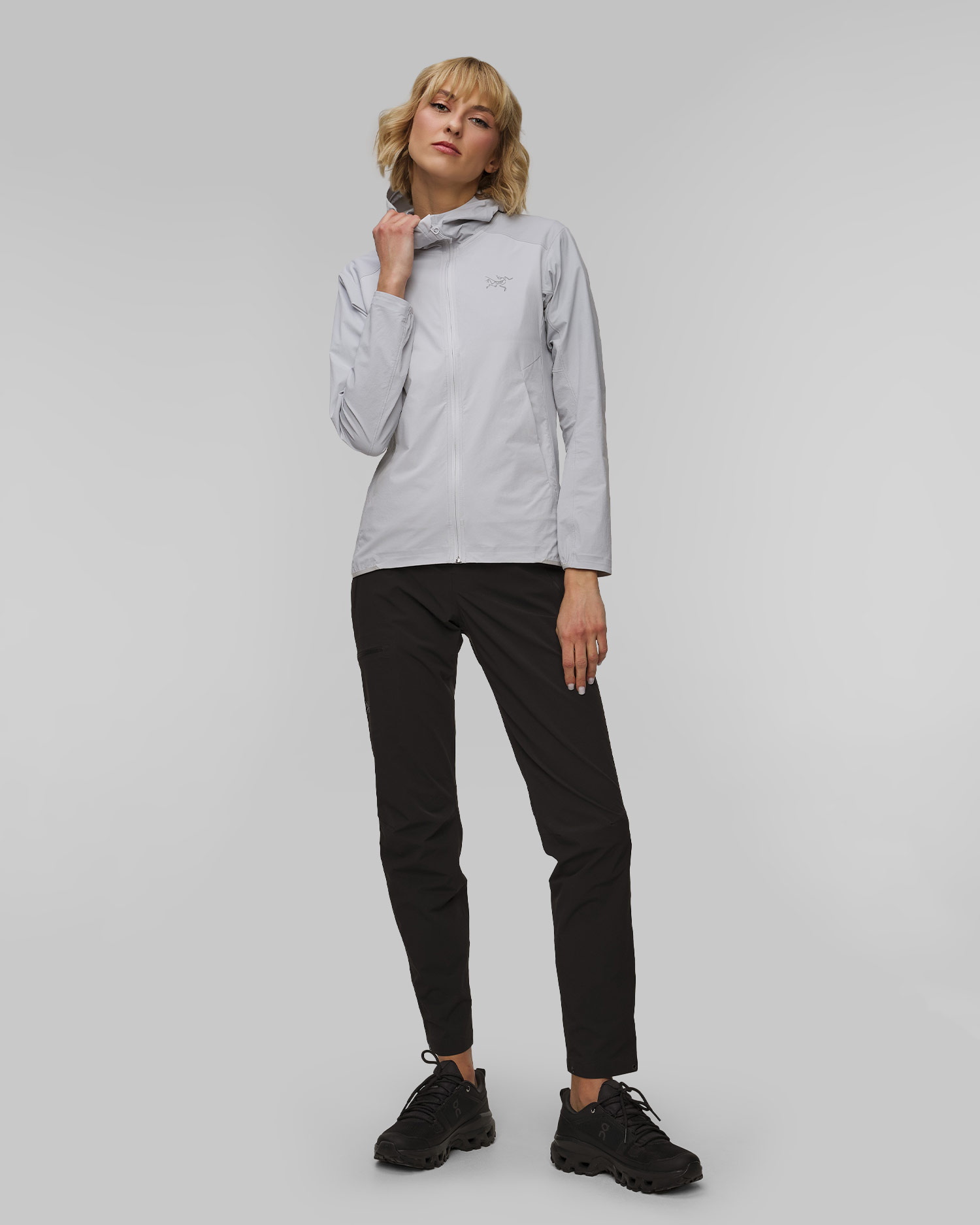 Veste softshell grise pour femmes Arcteryx Gamma Lightweight Hoody W