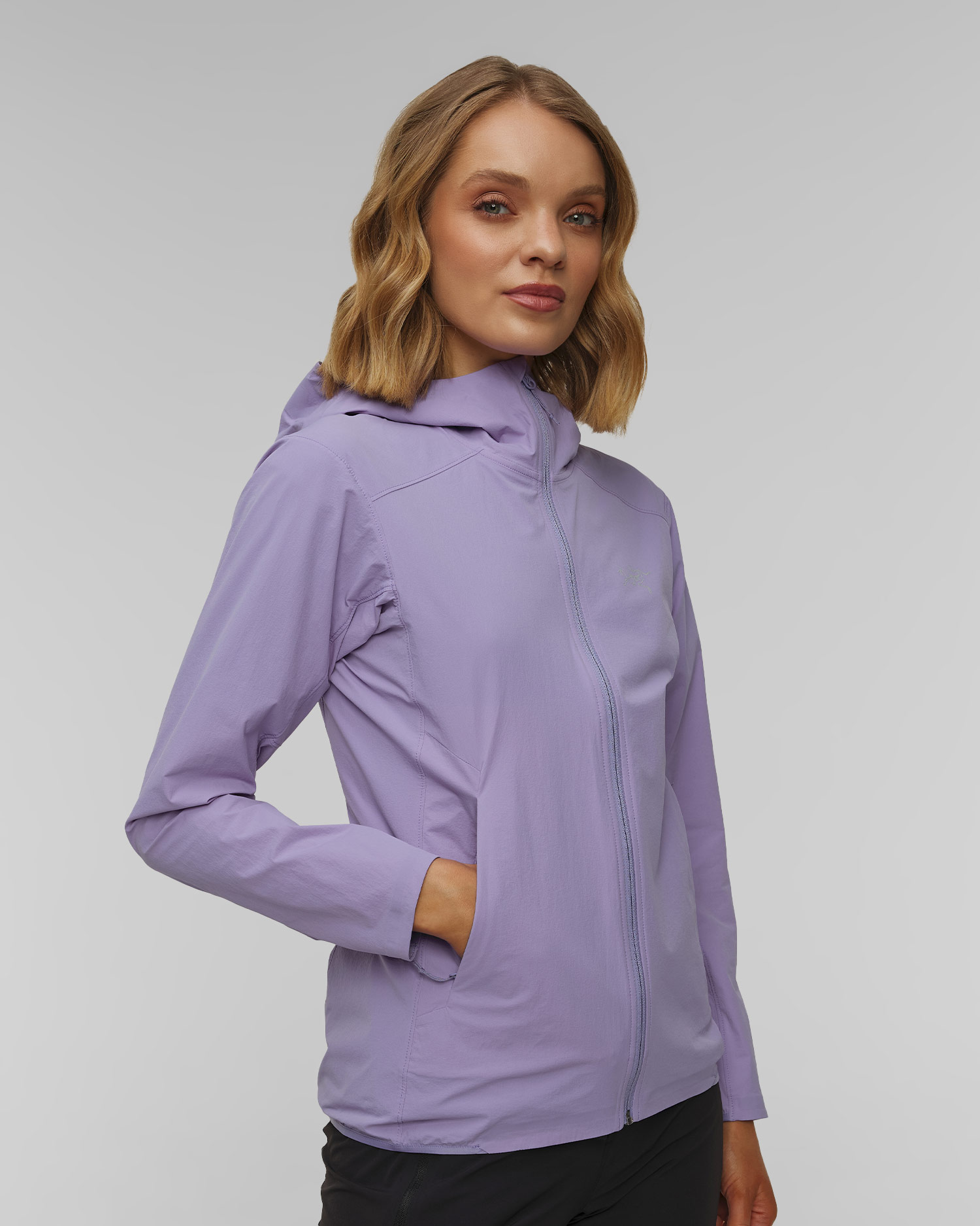 Women's softshell jacket Arcteryx Gamma Lightweight Hoody W purple