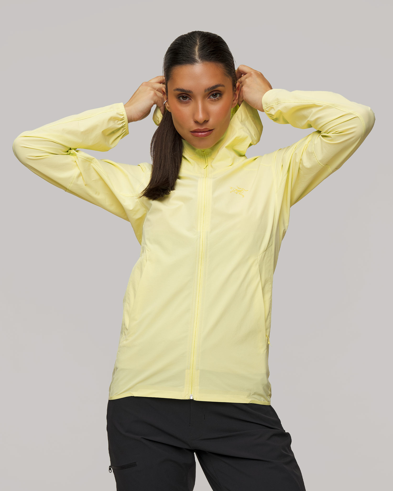 Dámska softshellová bunda Arcteryx Gamma Lightweight Hoody W žltá