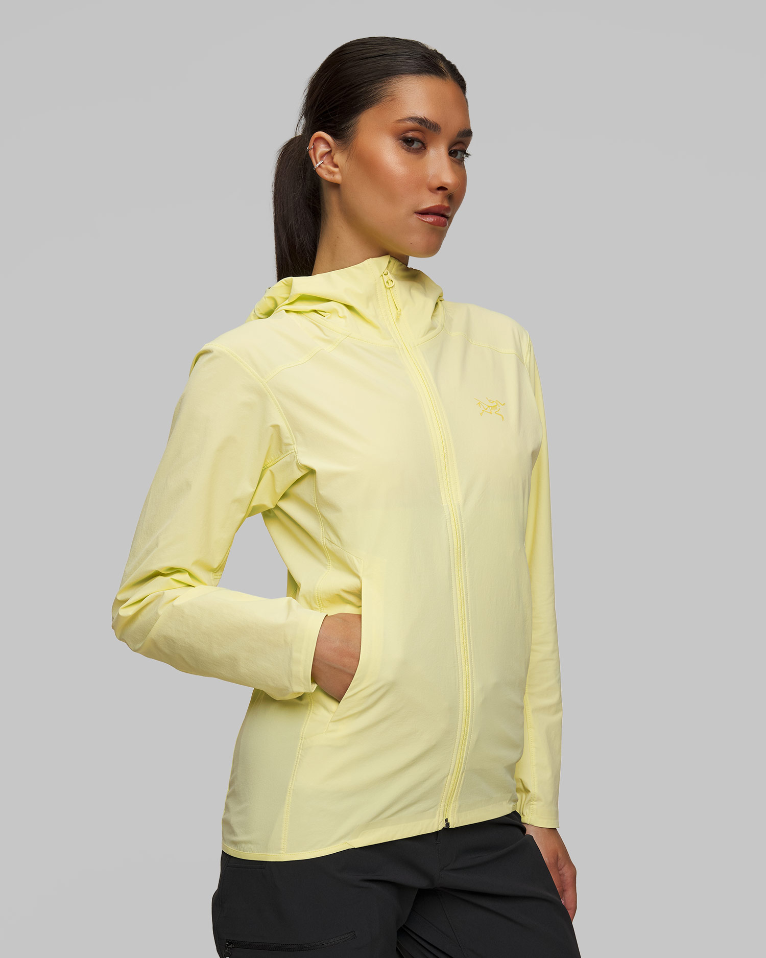 Women's softshell jacket Arcteryx Gamma Lightweight Hoody W yellow