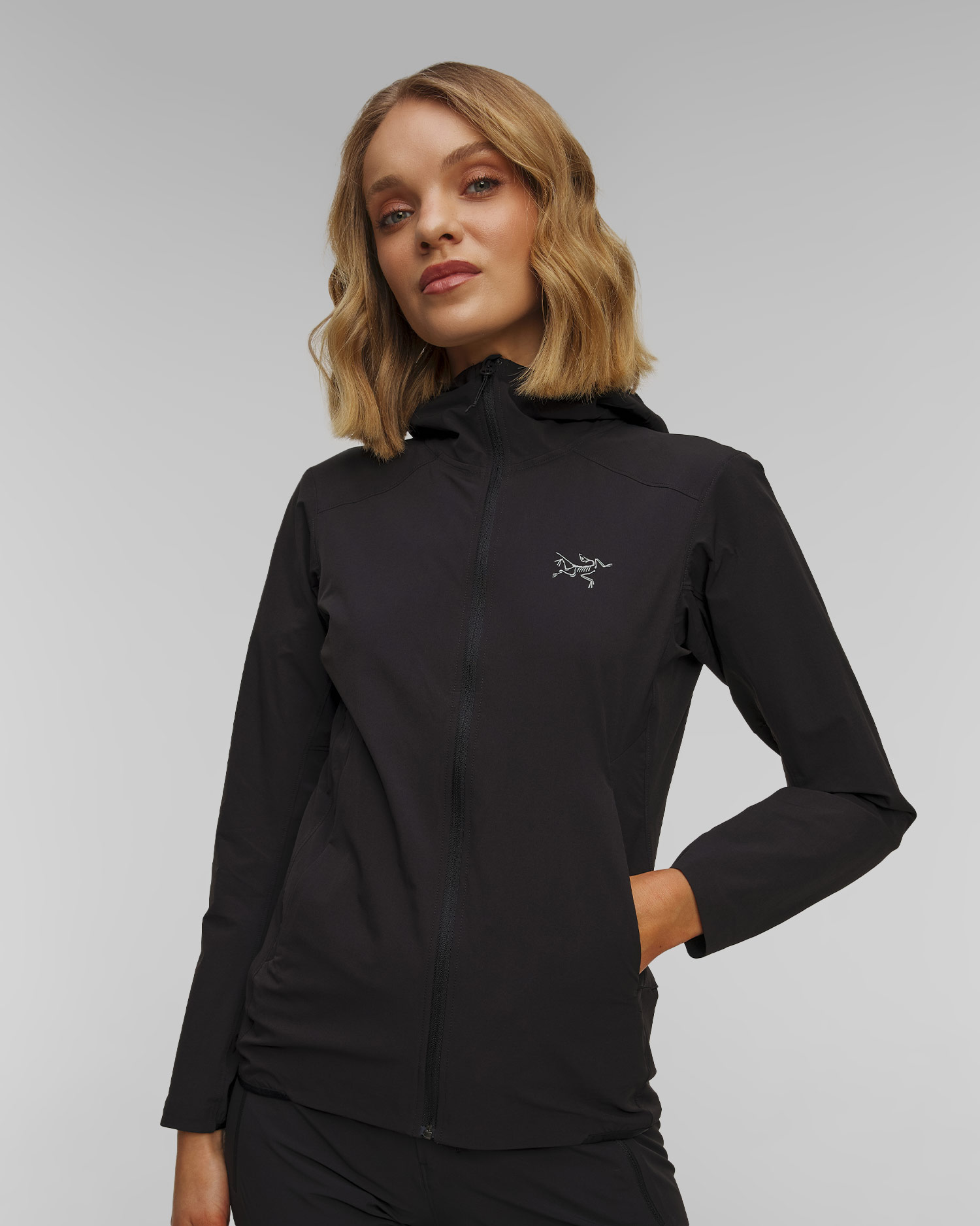 Giacca softshell da donna Arcteryx Gamma Lightweight Hoody W nera