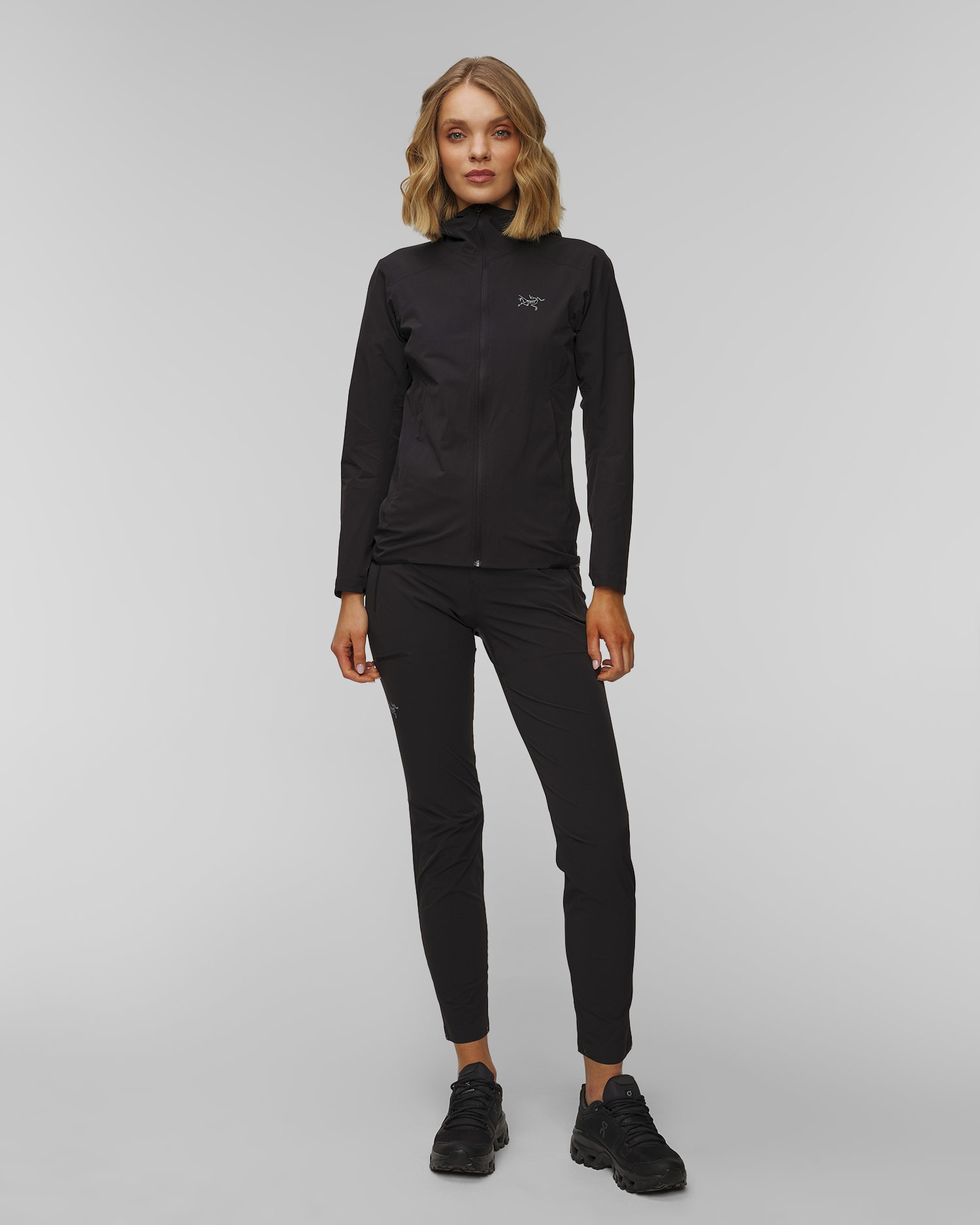 Veste softshell noire pour femmes Arcteryx Gamma Lightweight Hoody W