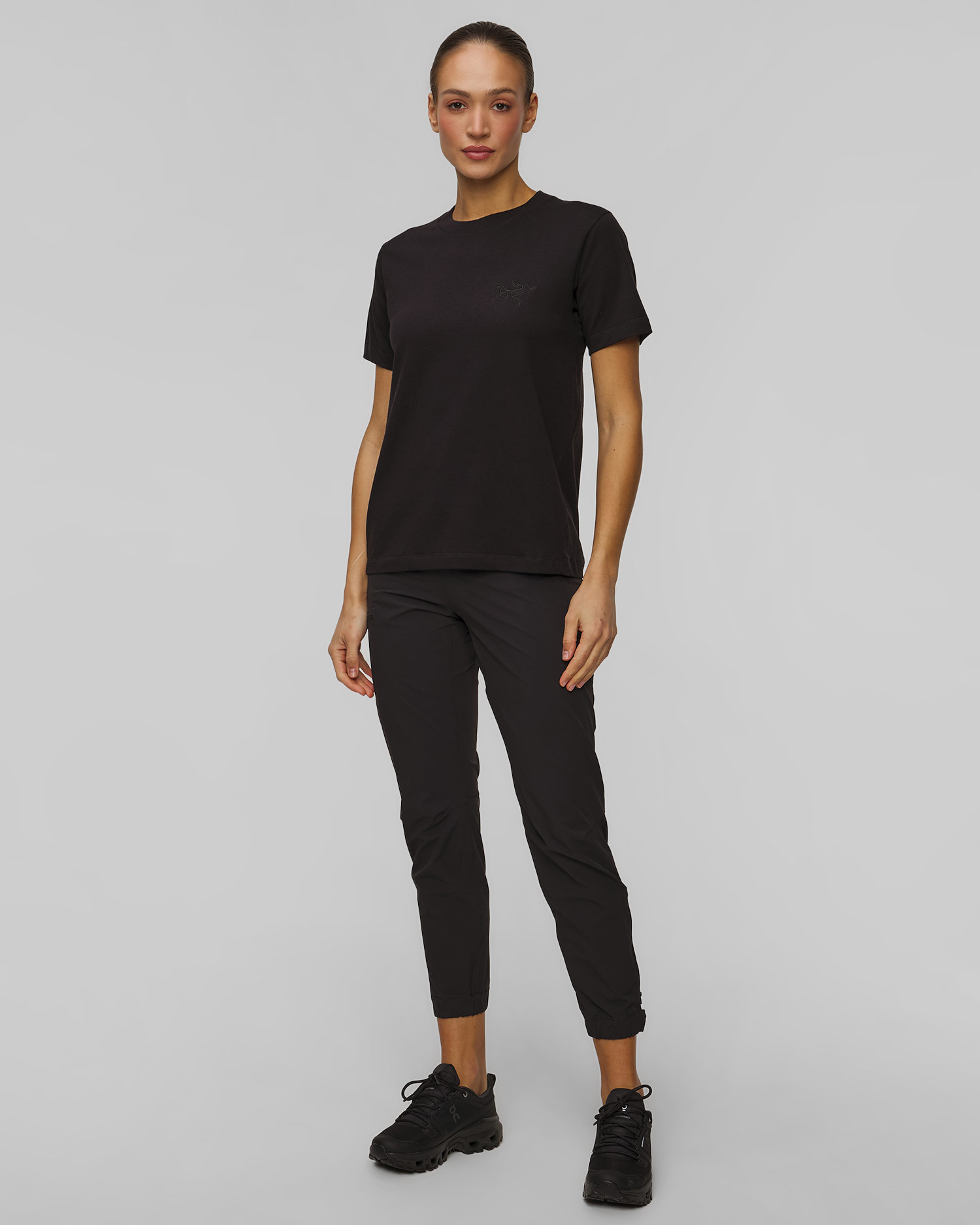 T-shirt damski Arcteryx Kragg Cotton Little Bird Crew SS W czarny