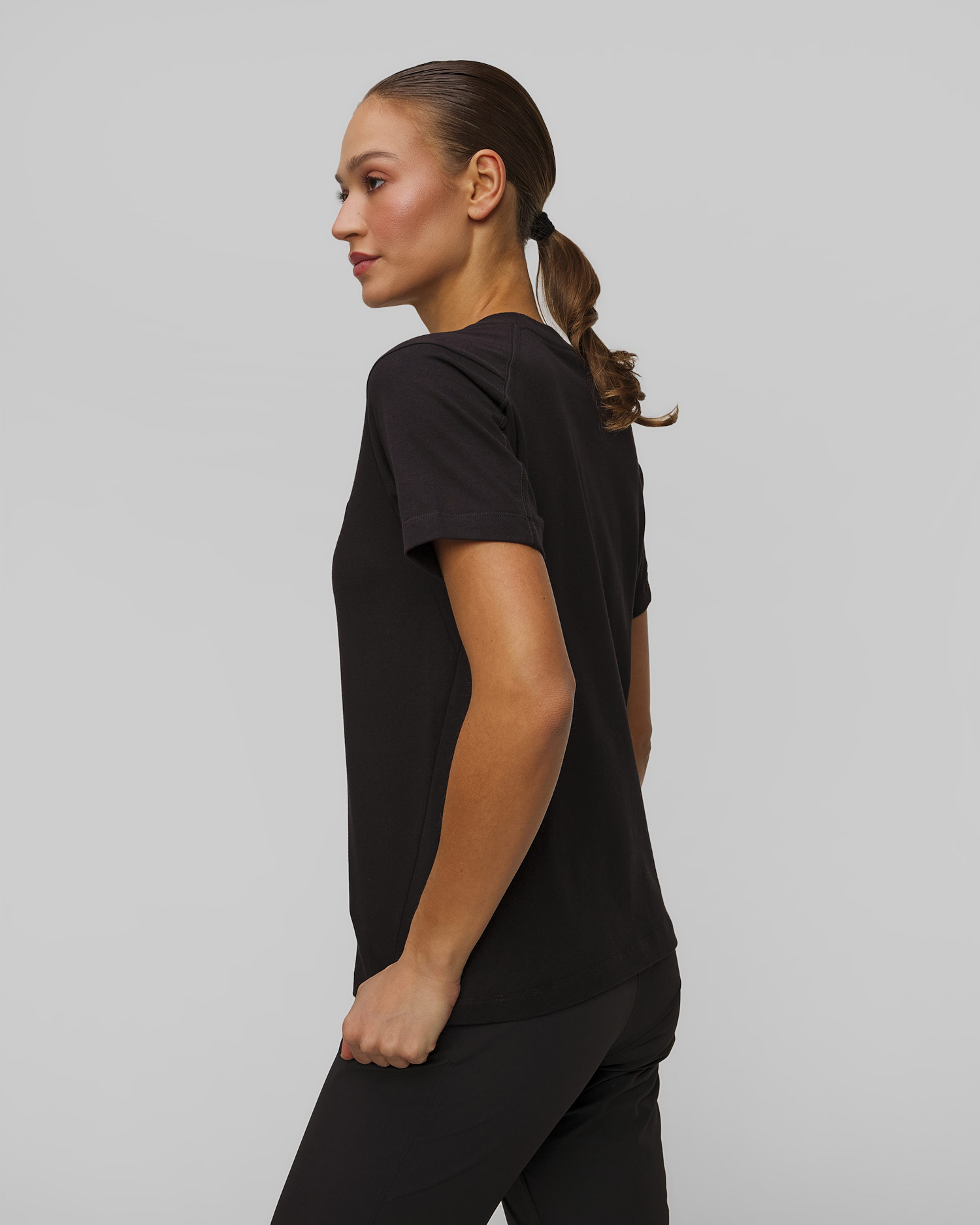 T-shirt damski Arcteryx Kragg Cotton Little Bird Crew SS W czarny