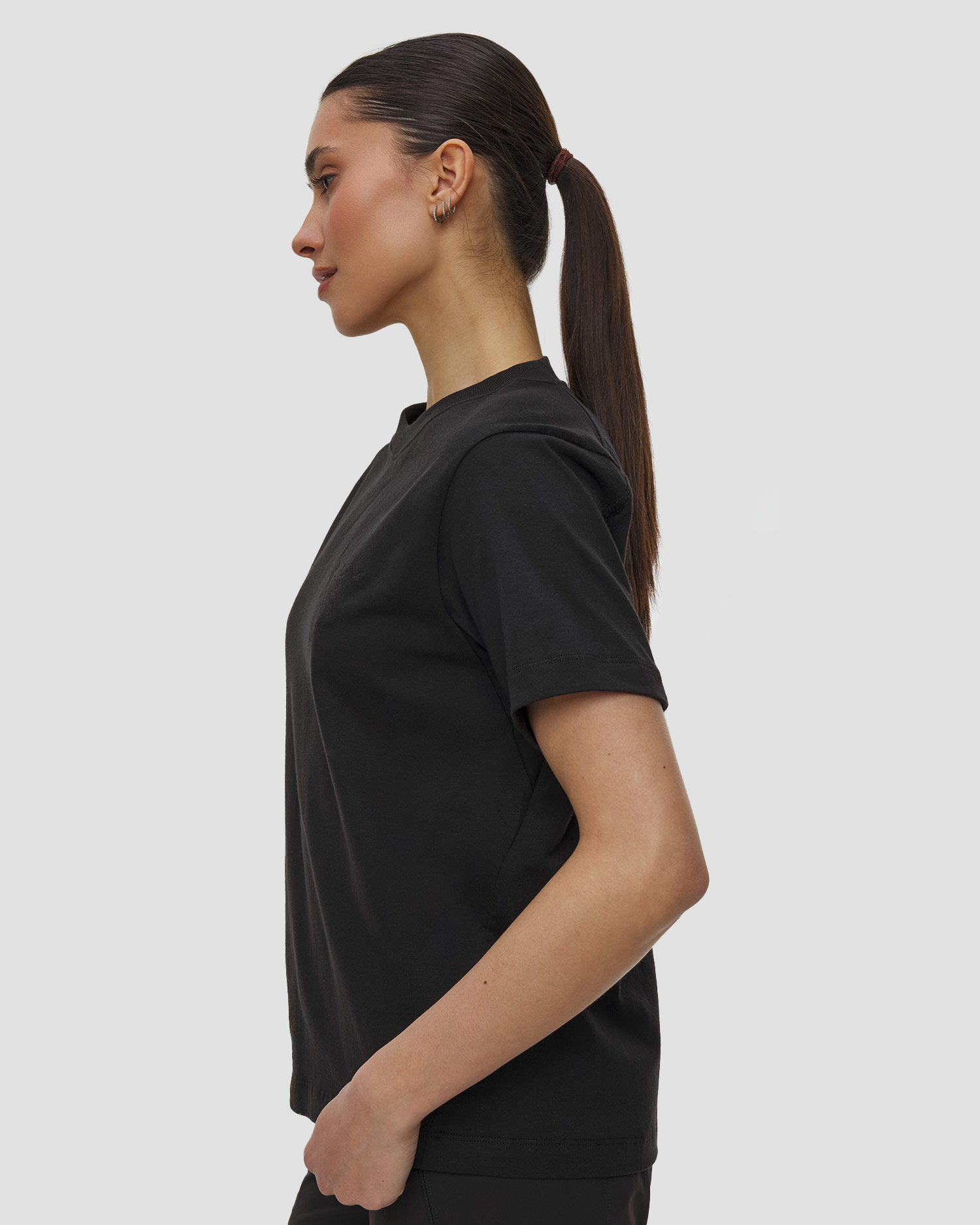 Dámske tričko Arcteryx Kragg Cotton Little Bird Crew SS W čierne
