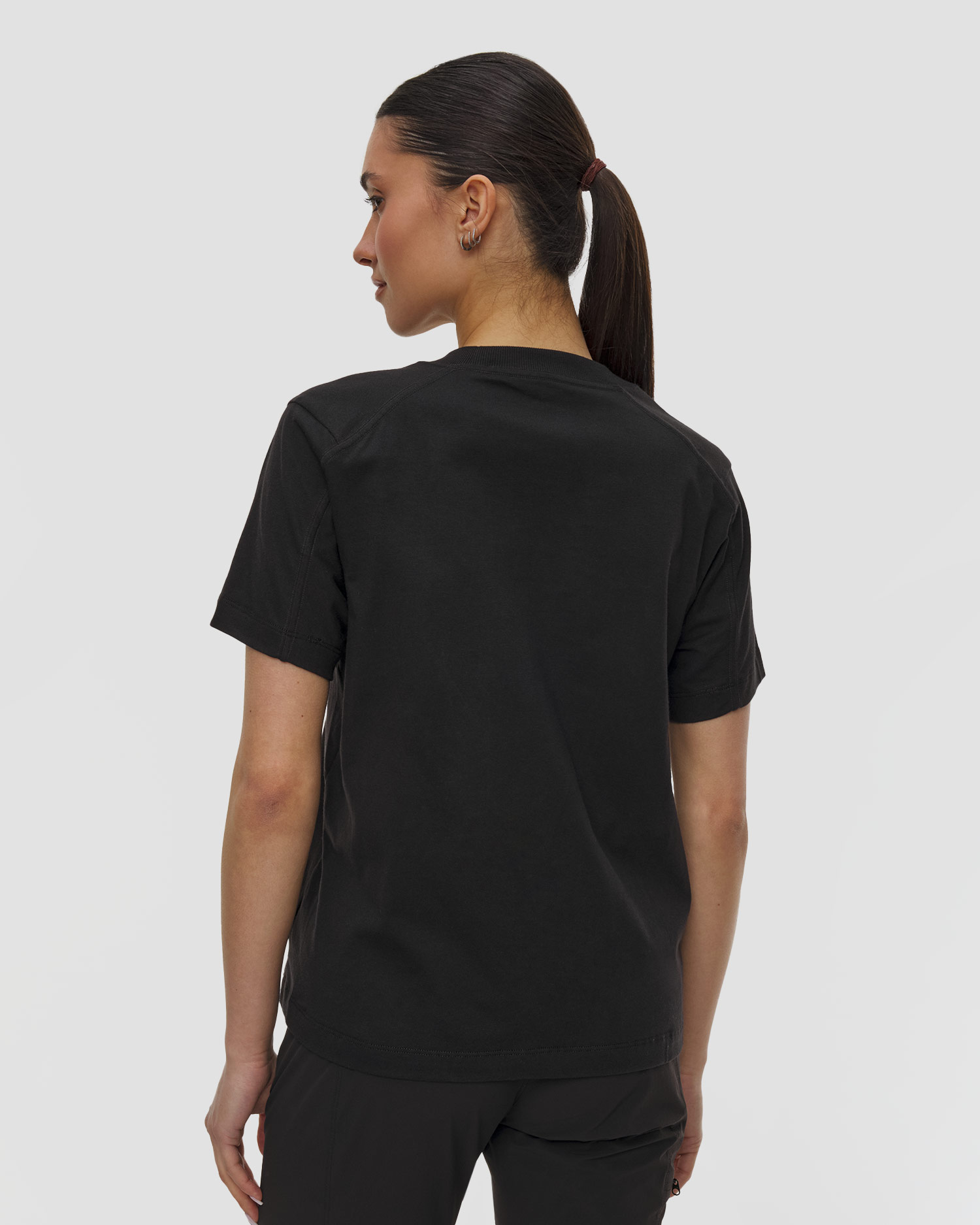 Dámske tričko Arcteryx Kragg Cotton Little Bird Crew SS W čierne