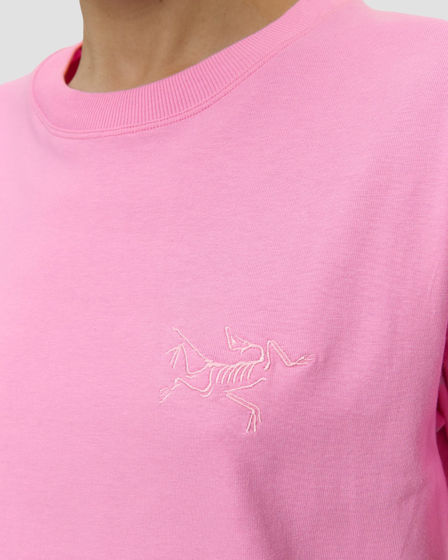 T-shirt damski Arcteryx Kragg Cotton Little Bird Crew Ss W różowy