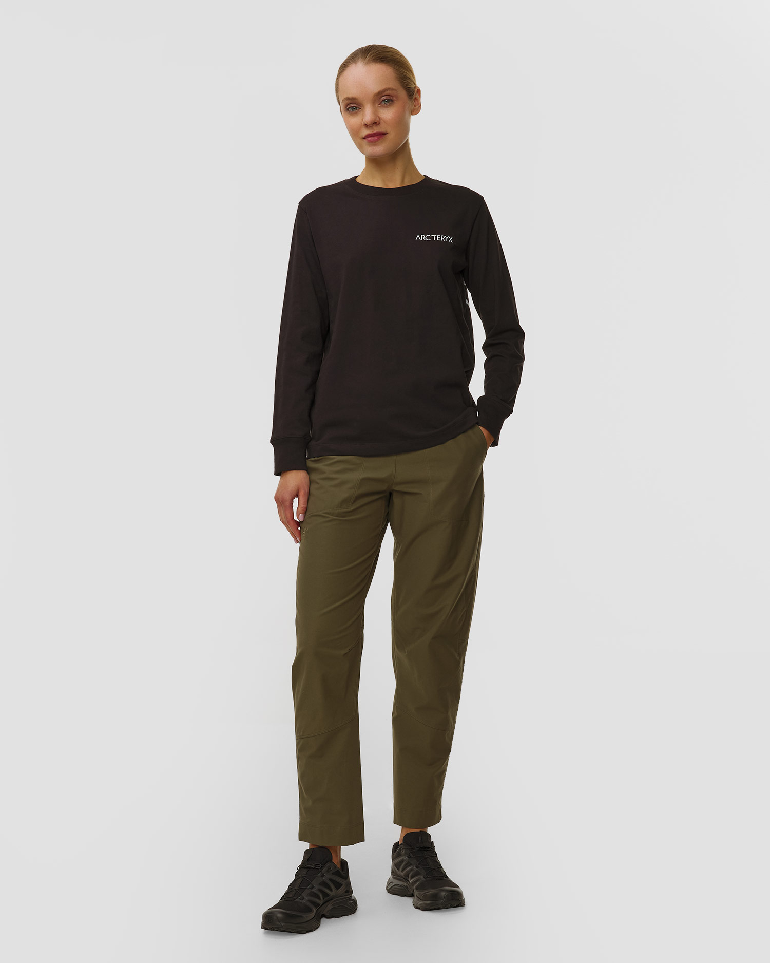 Dámské tričko s dlouhými rukávy Arcteryx KRAGG CTTN CRW LS W