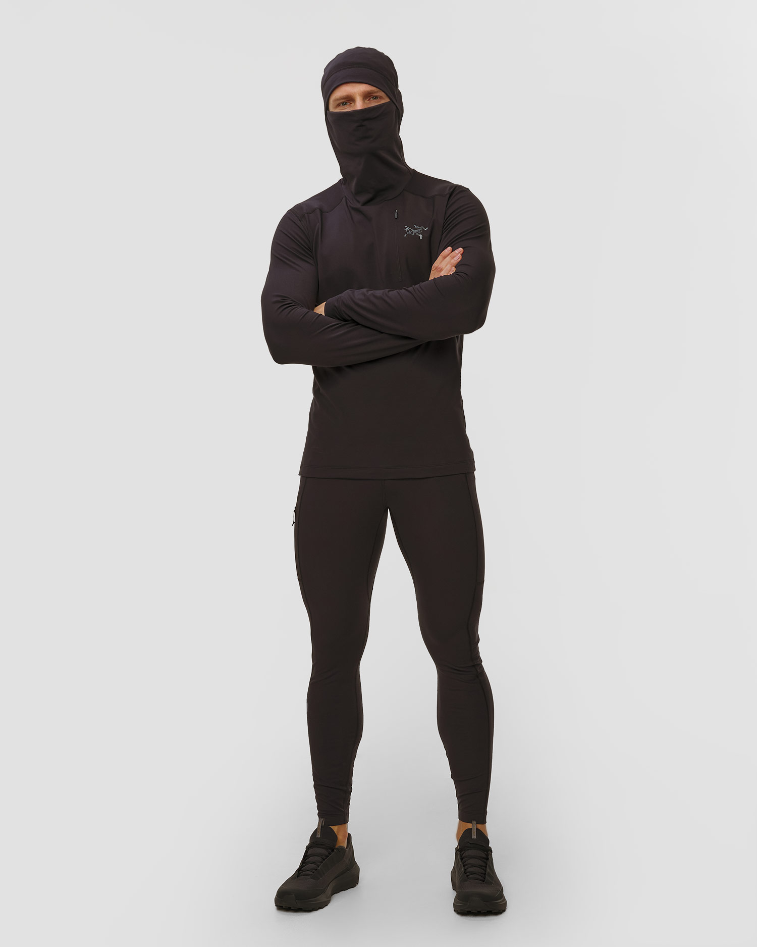 Pánská mikina Arcteryx RHO LT Hoody Men v černé barvě