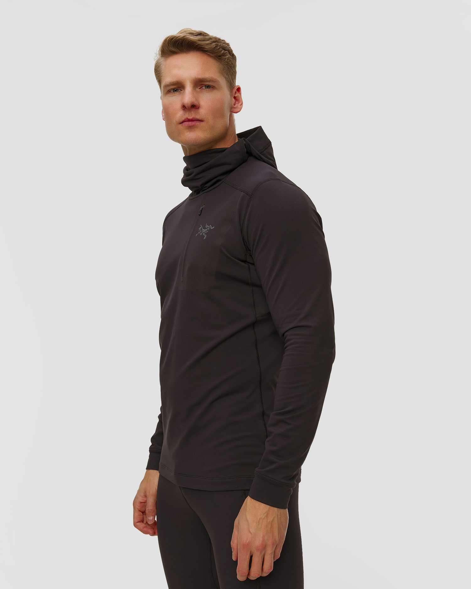 Pánská mikina Arcteryx RHO LT Hoody Men v černé barvě