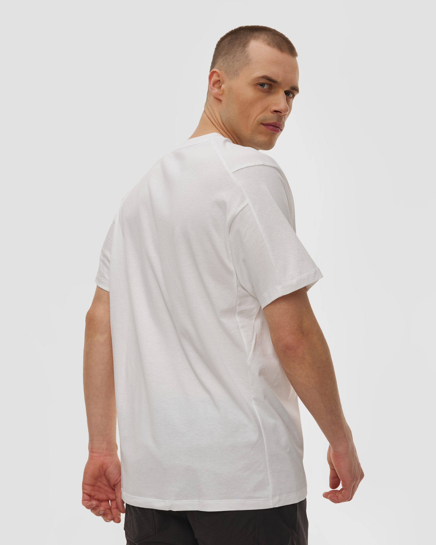 Tricou pentru bărbați Arcteryx Kragg SL Cotton SS M alb