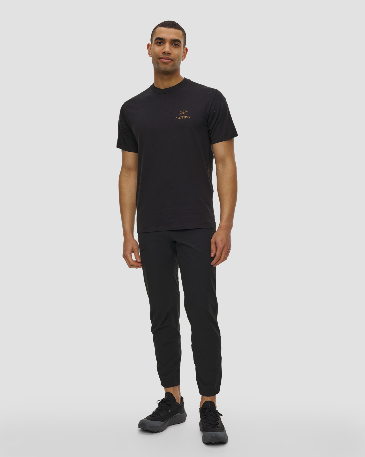 Tricou pentru bărbați Arcteryx Kragg SL Cotton Bird Word SS M negru
