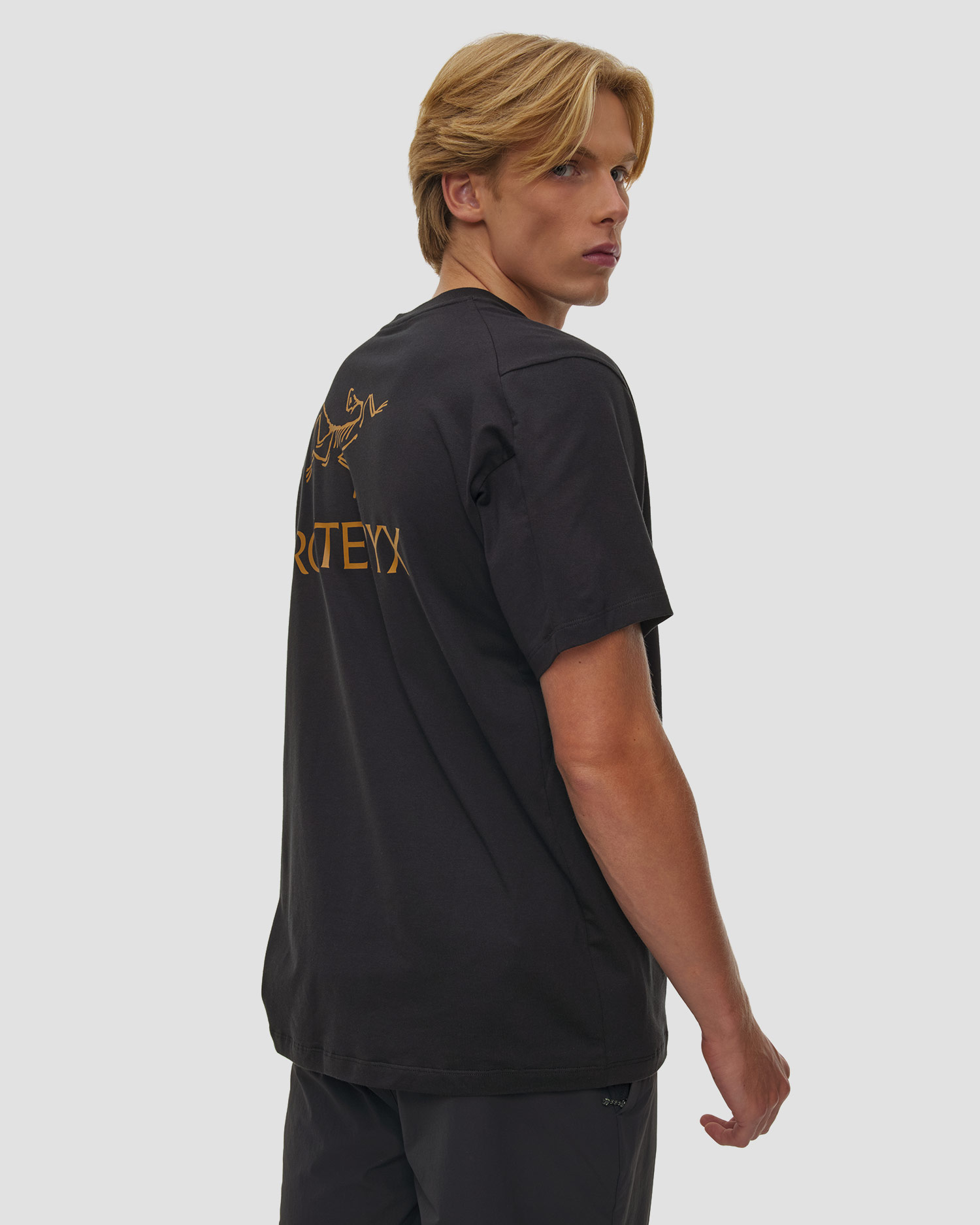 Pánske tričko Arcteryx Kragg SL Cotton Bird Word SS M čierne