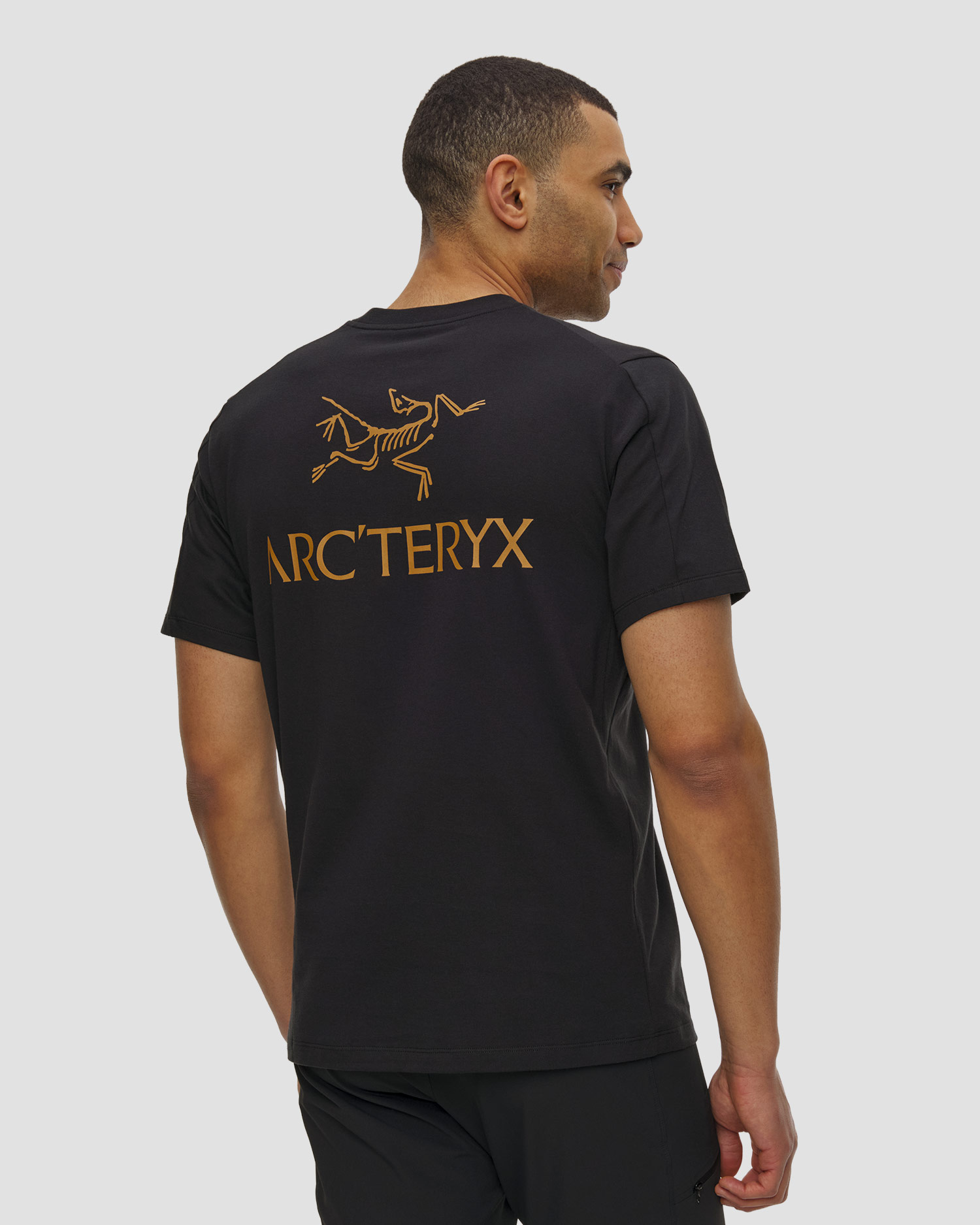Tricou pentru bărbați Arcteryx Kragg SL Cotton Bird Word SS M negru