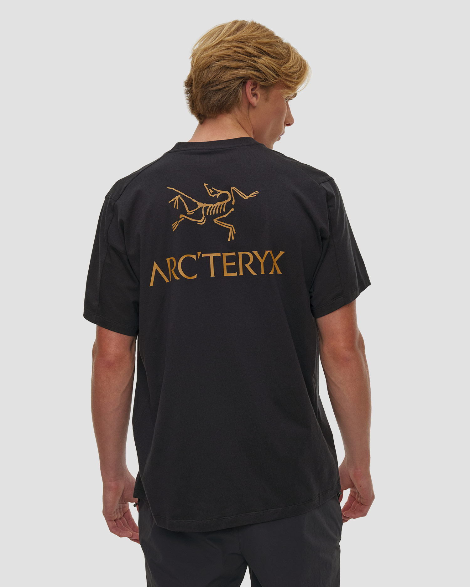 Pánske tričko Arcteryx Kragg SL Cotton Bird Word SS M čierne