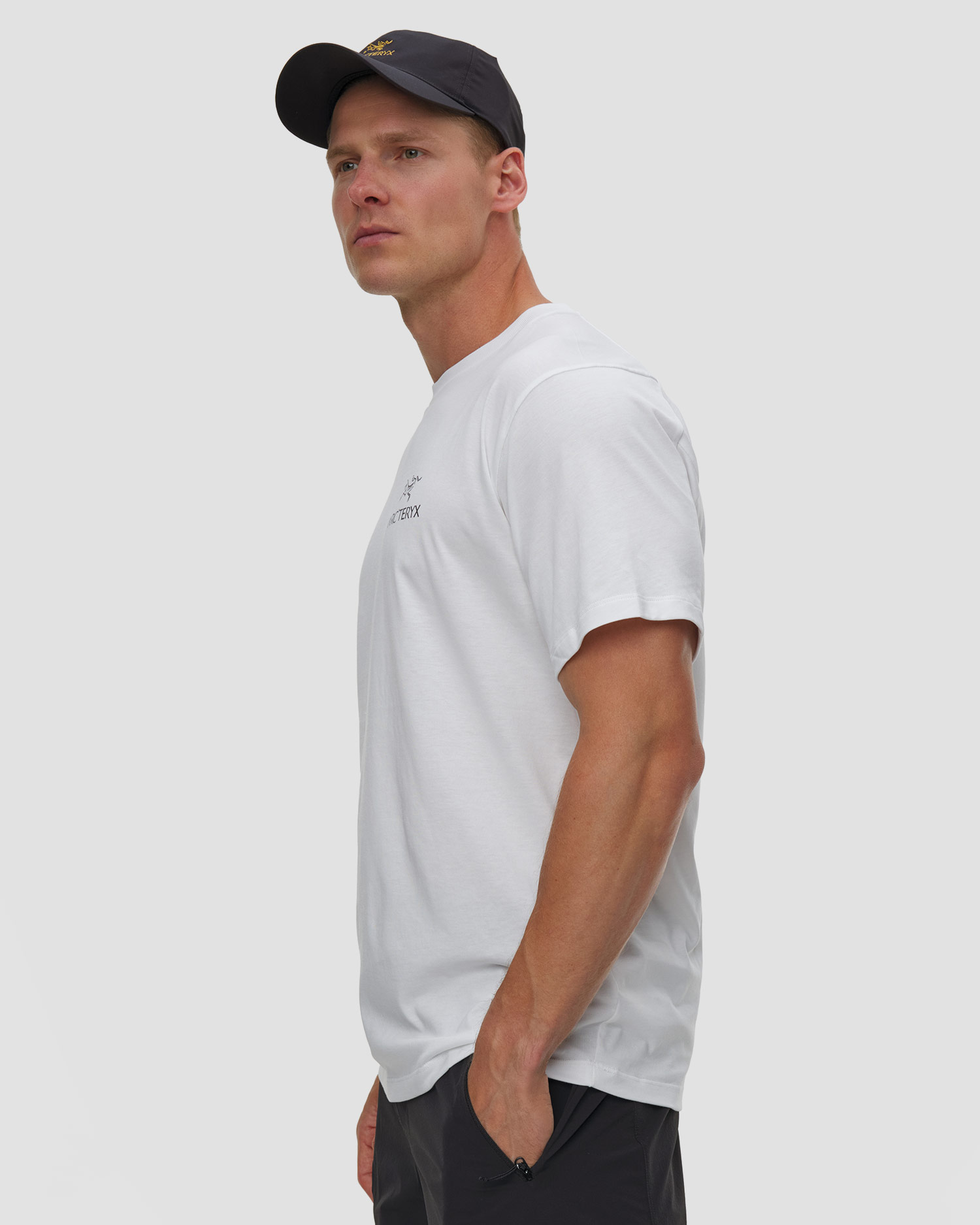Tricou pentru bărbați Arcteryx Kragg SL Cotton Bird Word SS M alb