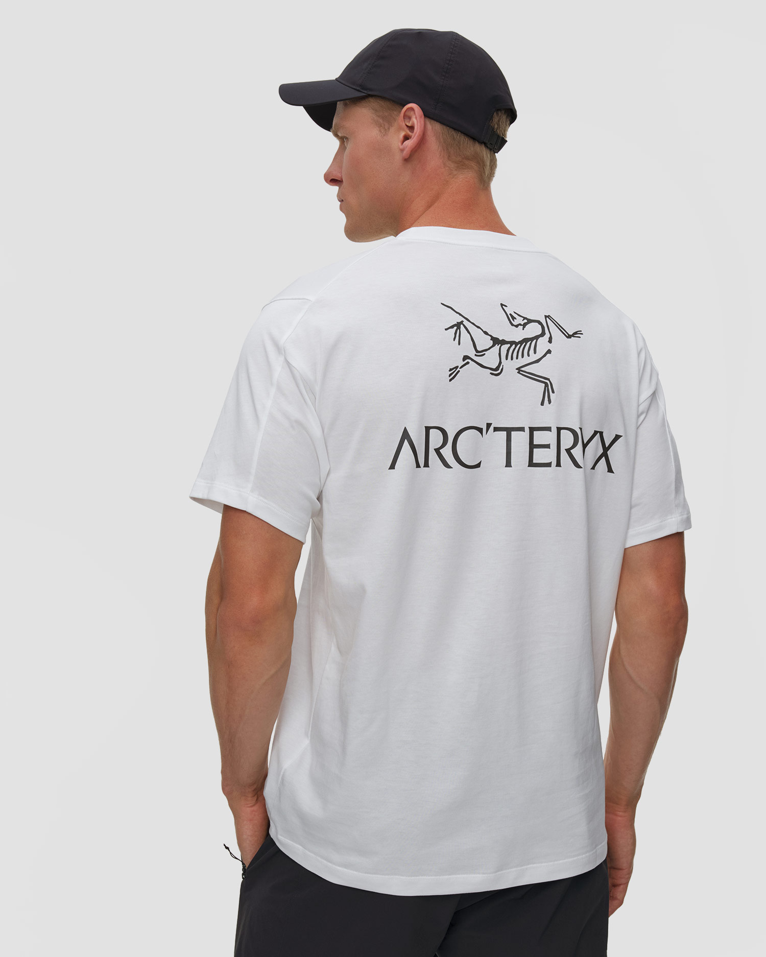 Tricou pentru bărbați Arcteryx Kragg SL Cotton Bird Word SS M alb