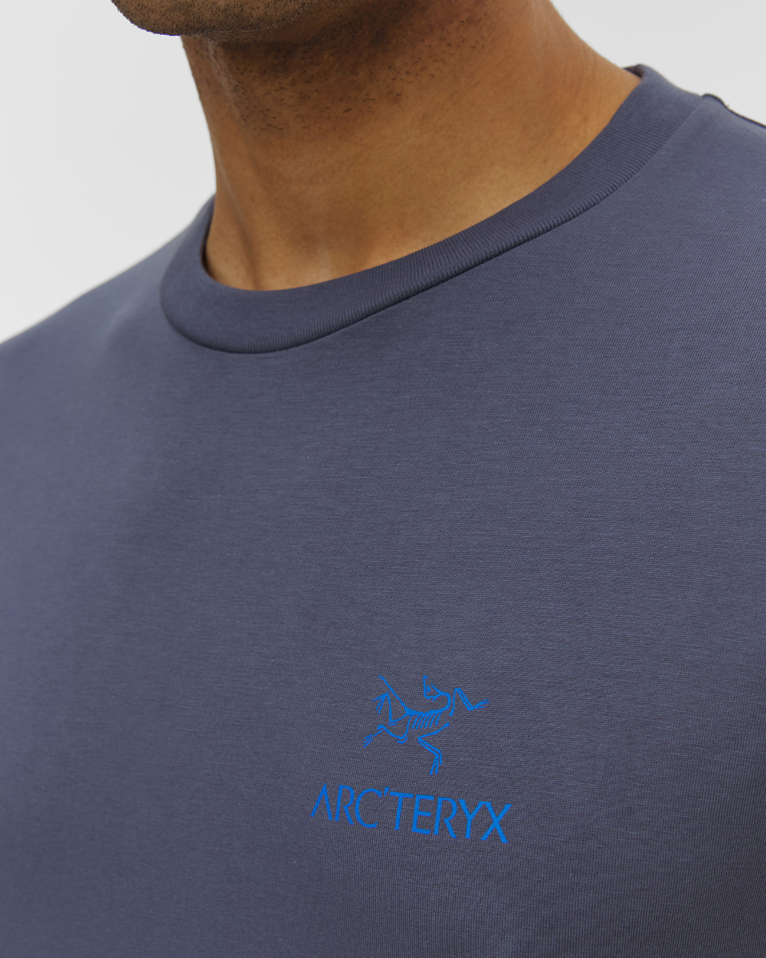 Tricou pentru bărbați Arcteryx Kragg SL Cotton Bird Word SS M bleumarin