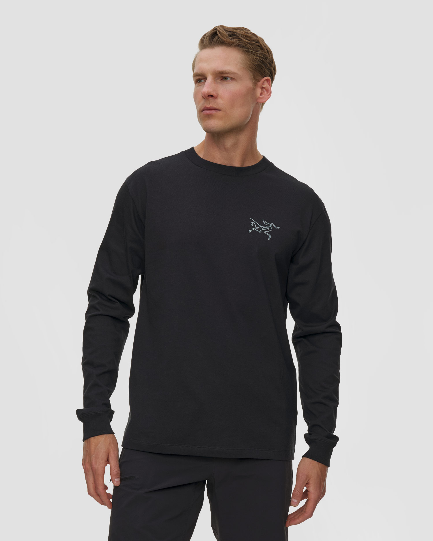 Tricou cu mânecă lungă pentru bărbați Arcteryx Kragg SL Cotton LS M negru