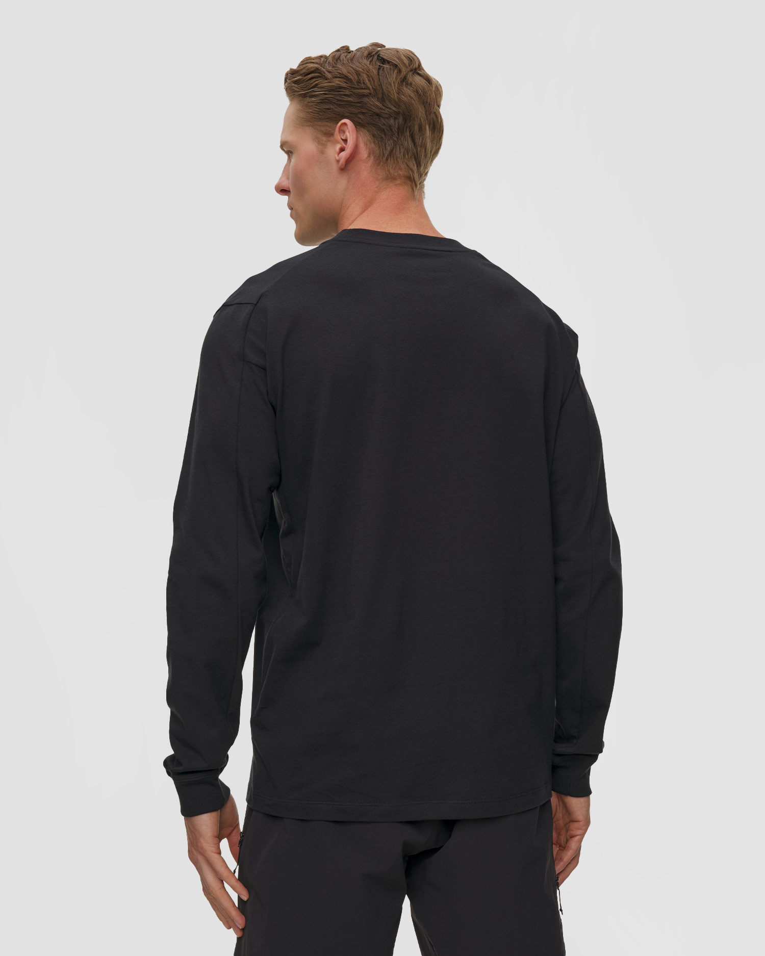 Tricou cu mânecă lungă pentru bărbați Arcteryx Kragg SL Cotton LS M negru