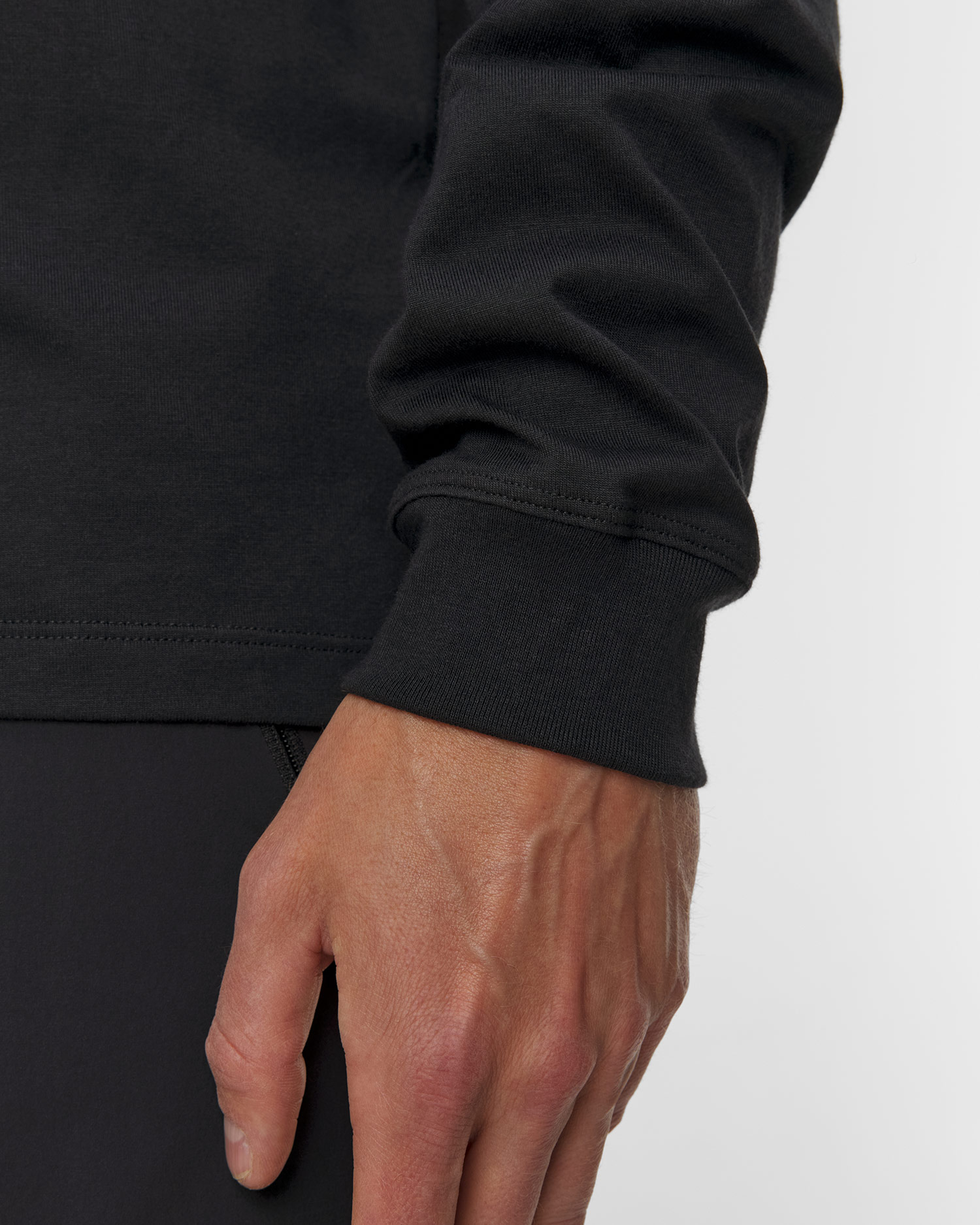 Tricou cu mânecă lungă pentru bărbați Arcteryx Kragg SL Cotton LS M negru