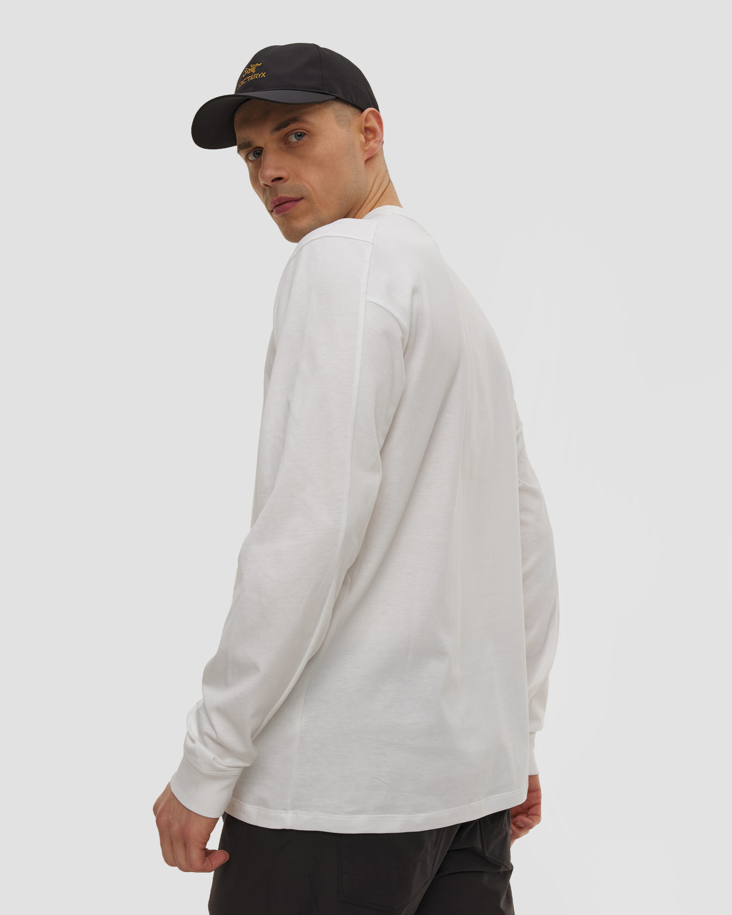 Tricou cu mânecă lungă pentru bărbați Arcteryx Kragg SL Cotton LS M alb