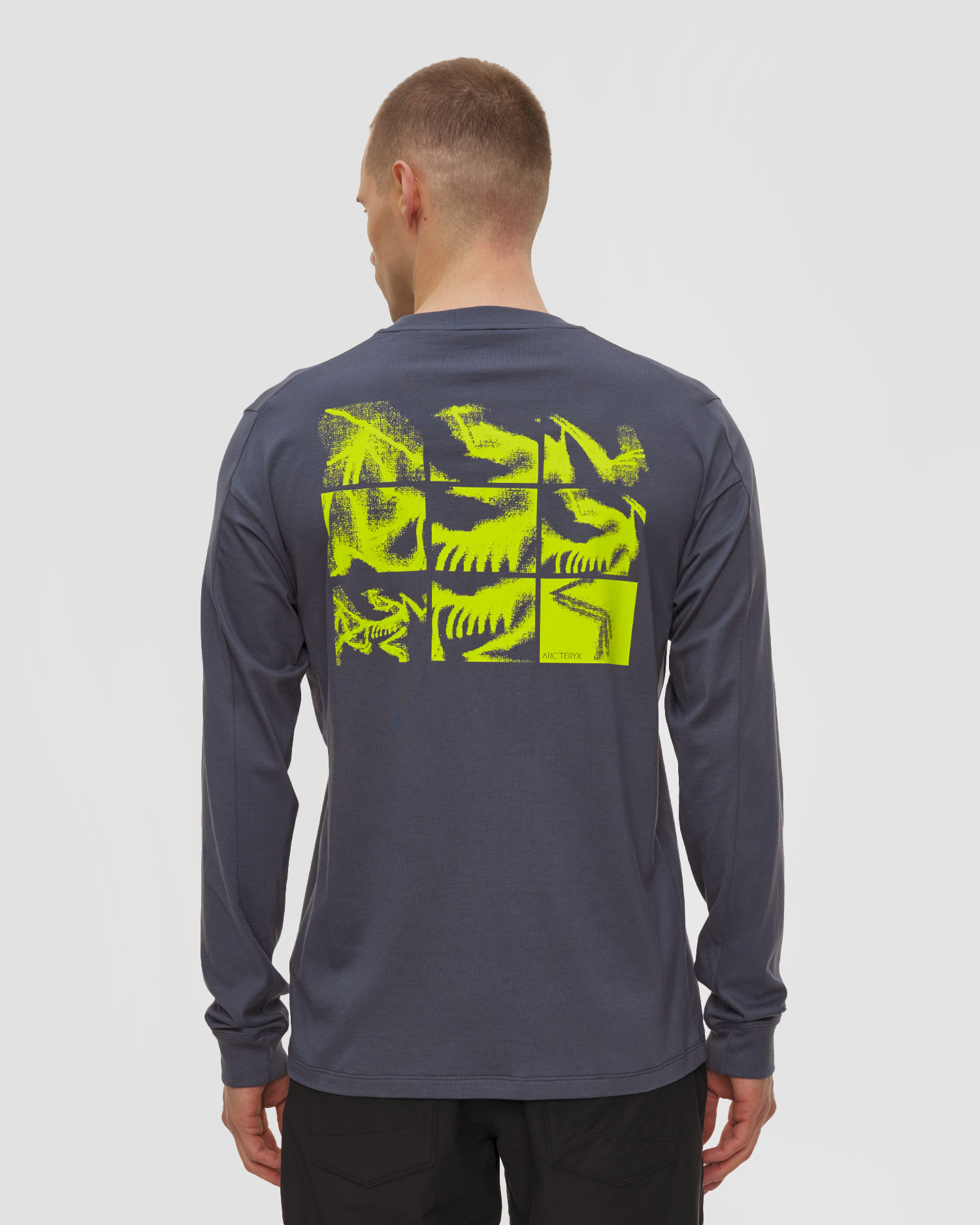 Tricou cu mânecă lungă pentru bărbați Arcteryx Kragg SL Cotton Bird Tile LS M bleumarin