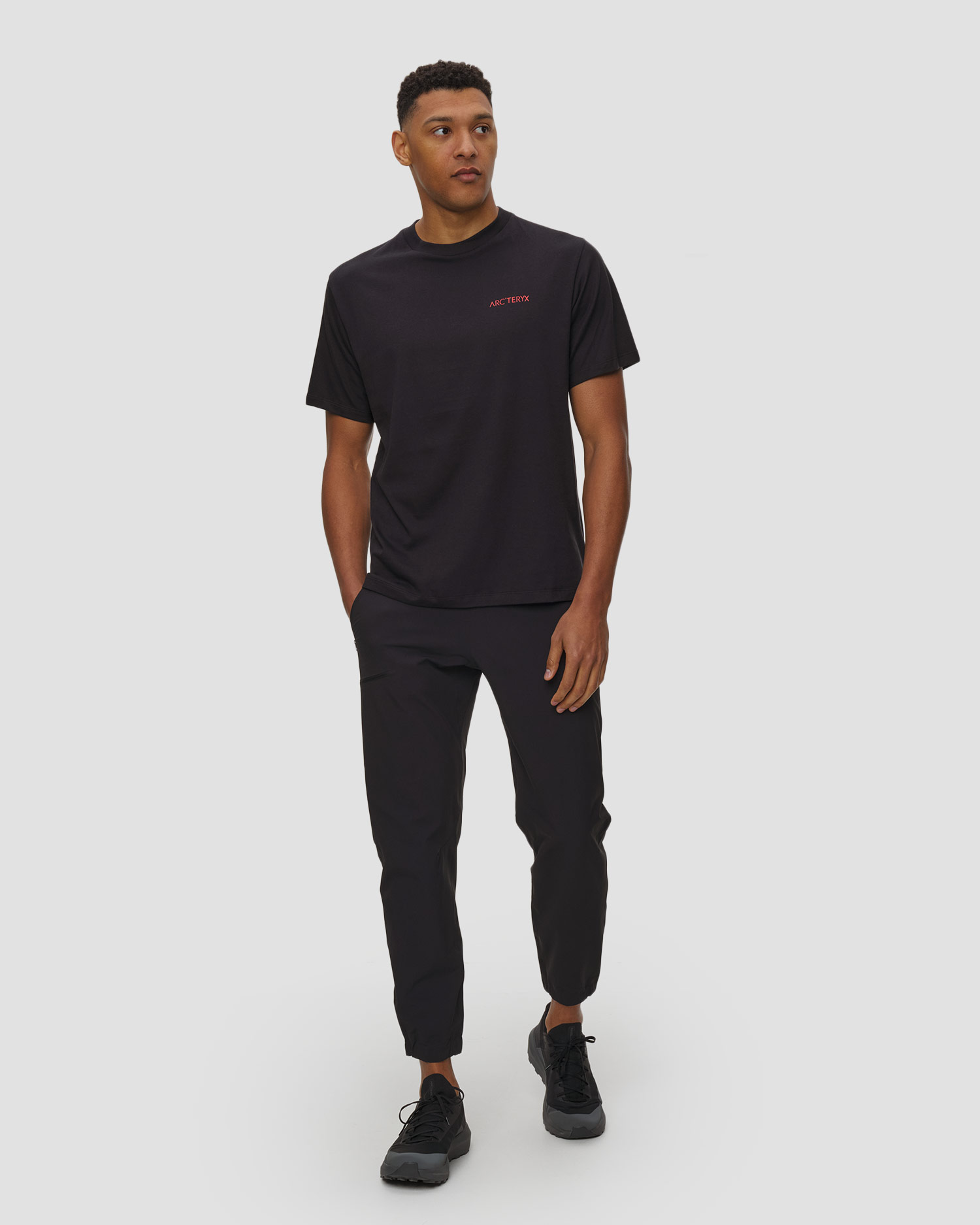 T-shirt męski Arcteryx Kragg SL Cotton Blurred Bird SS M czarny