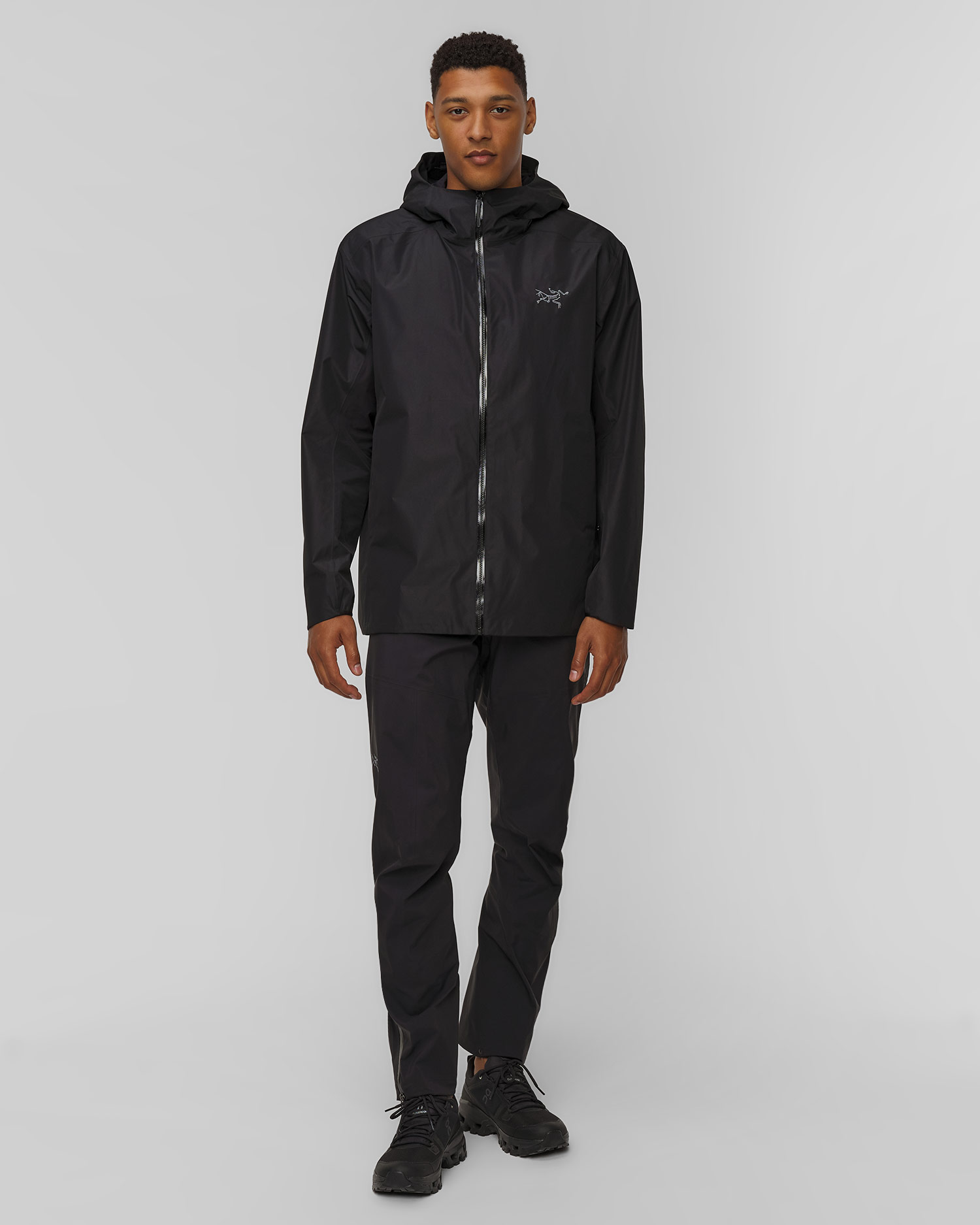 Pánska softshellová bunda Arcteryx Solano Hoody M čierna