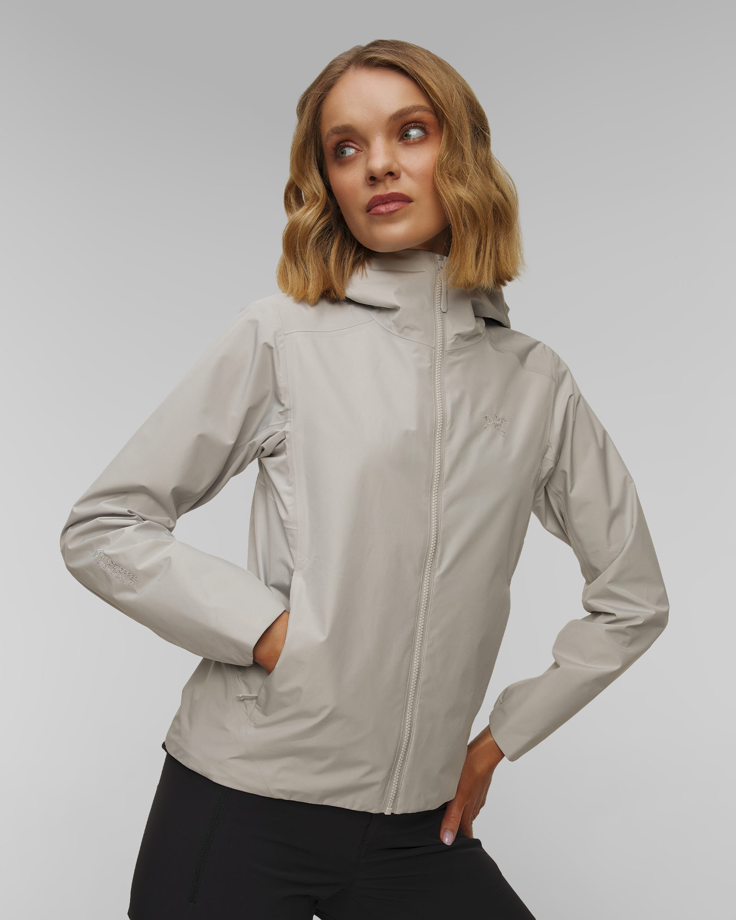 Giacca softshell da donna Arcteryx Solano Hoody W grigia