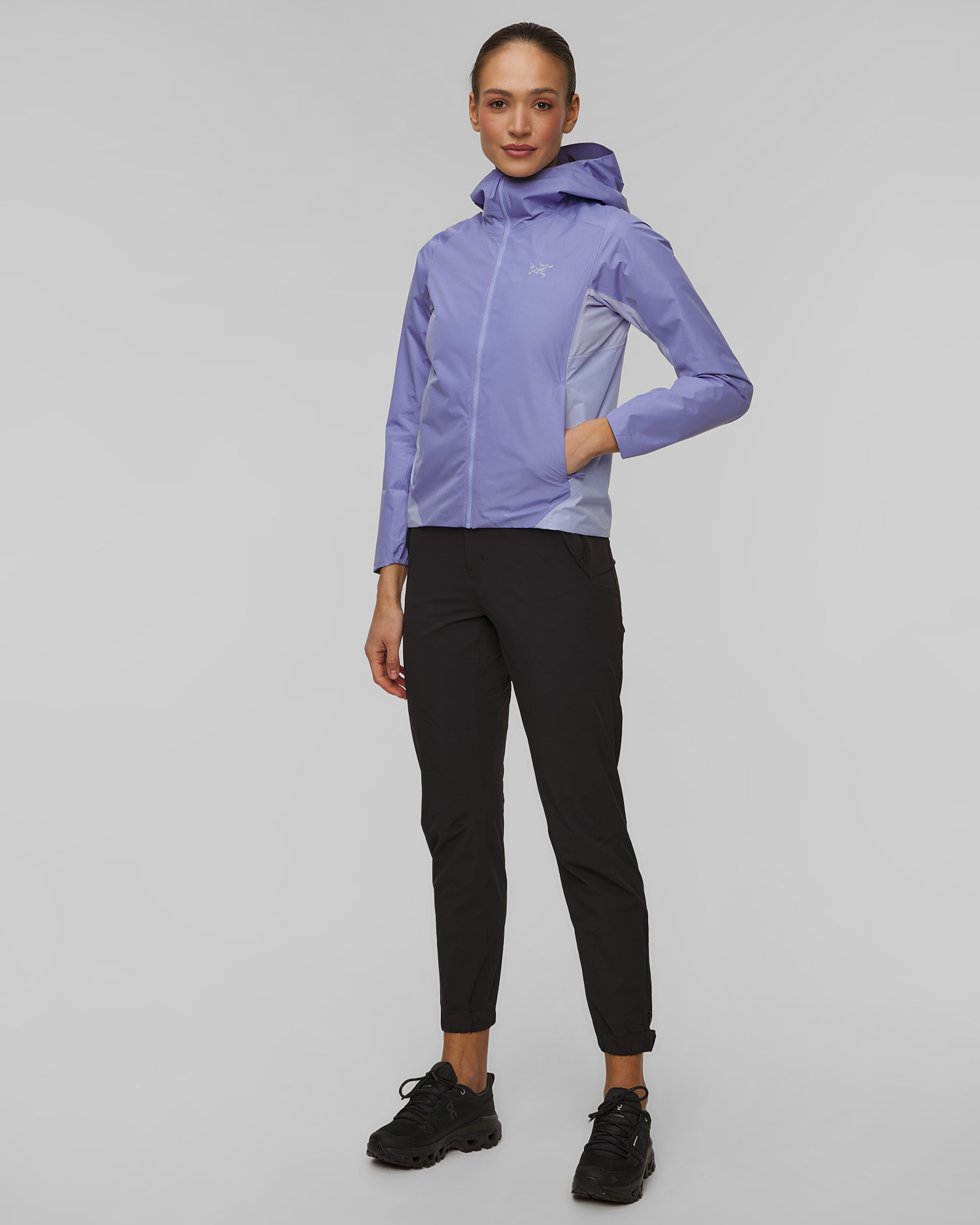 Giacca softshell da donna Arcteryx Solano Hoody W viola