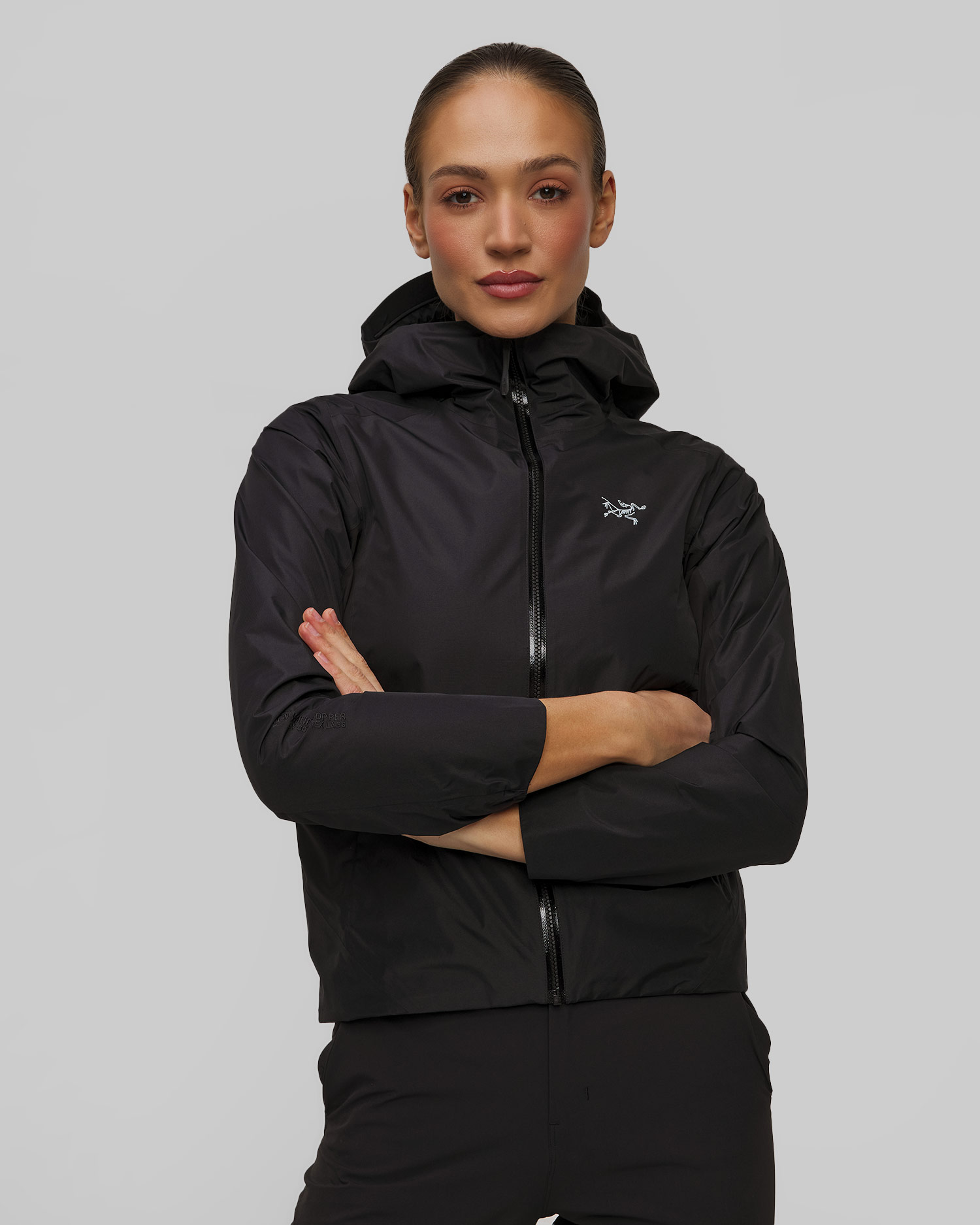 Women's softshell jacket Arcteryx Solano Hoody In black