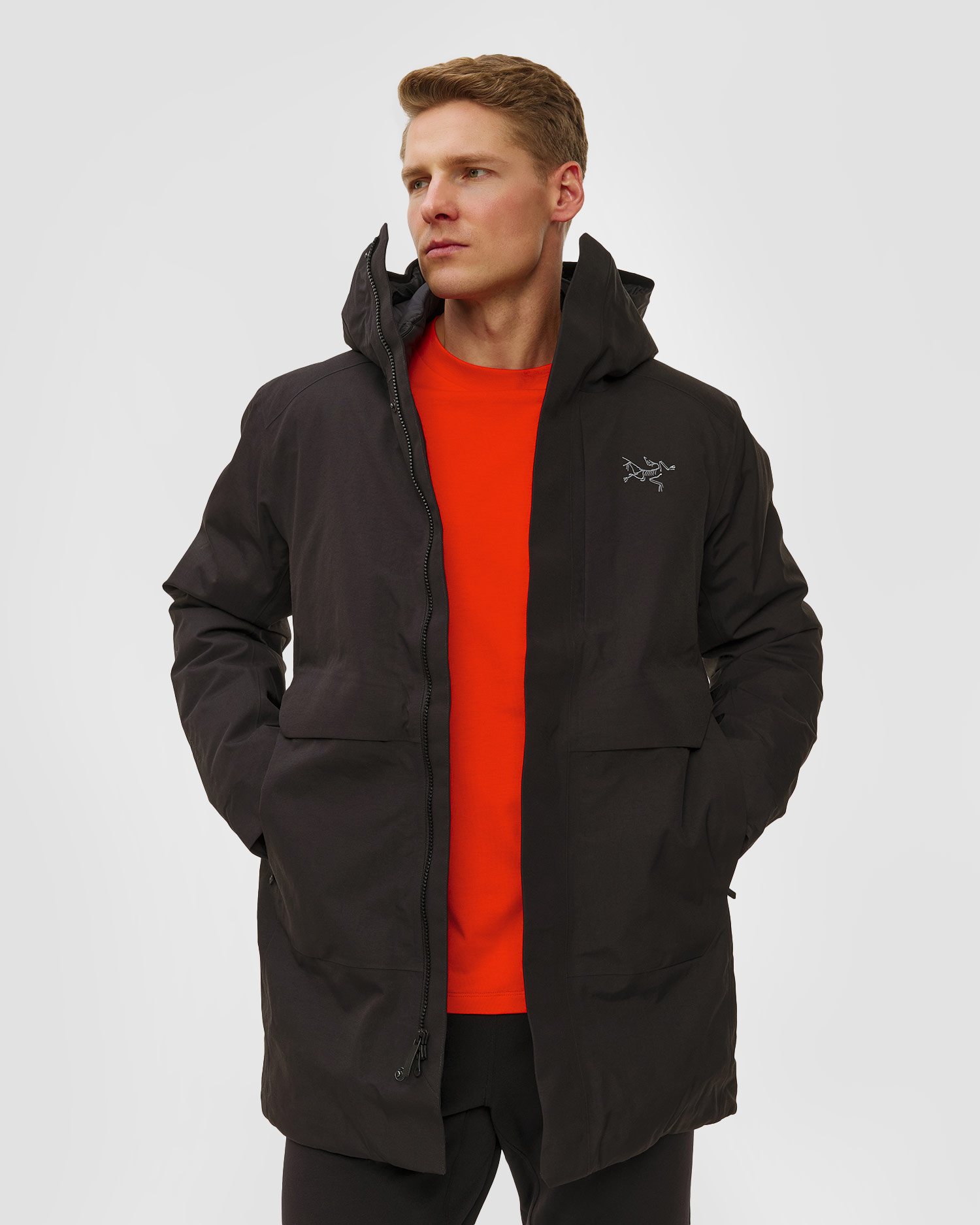 Pánský kabát Arcteryx Therme Down Parka v černé barvě