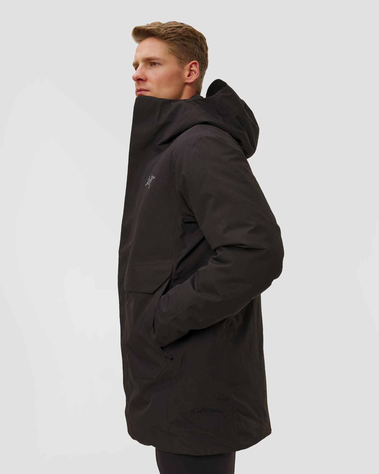 Pánský kabát Arcteryx Therme Down Parka v černé barvě