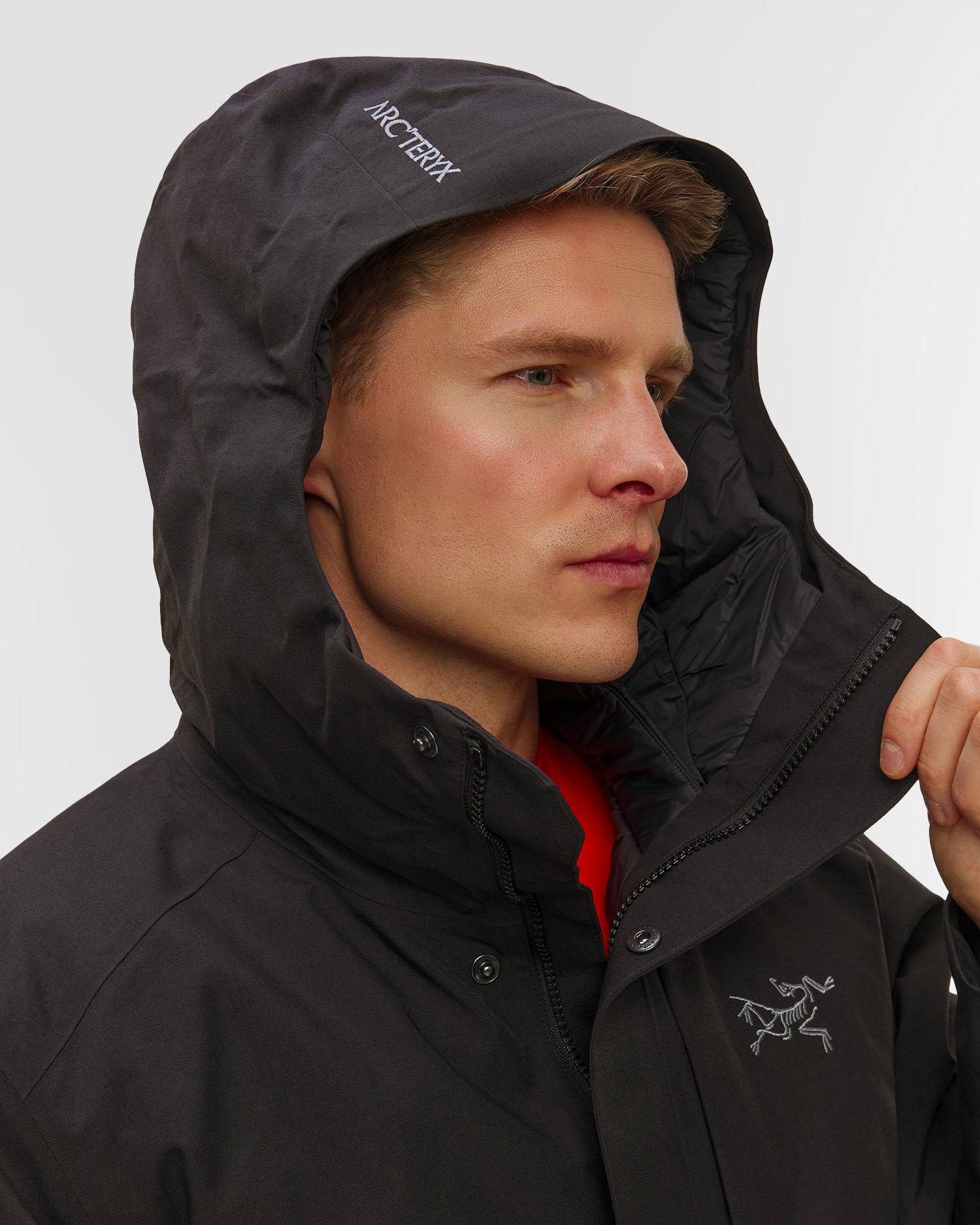 Pánský kabát Arcteryx Therme Down Parka v černé barvě